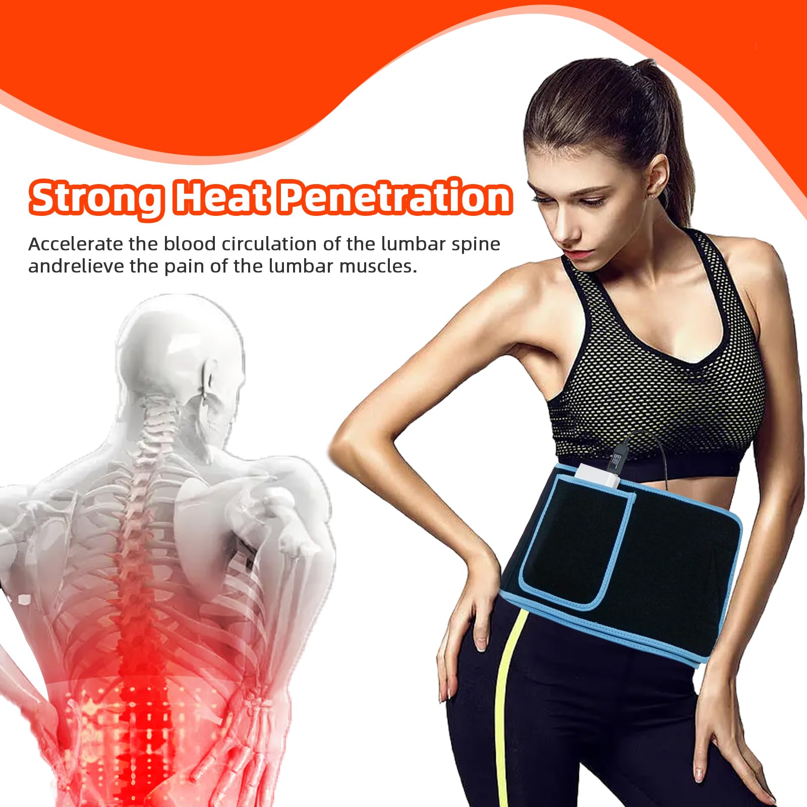 Red Light Therapy Belt, 660&850nm 3 -in-1 Big Chips Near Infrared Therapy Wrap for Body HEDYNSHINE uk supplements