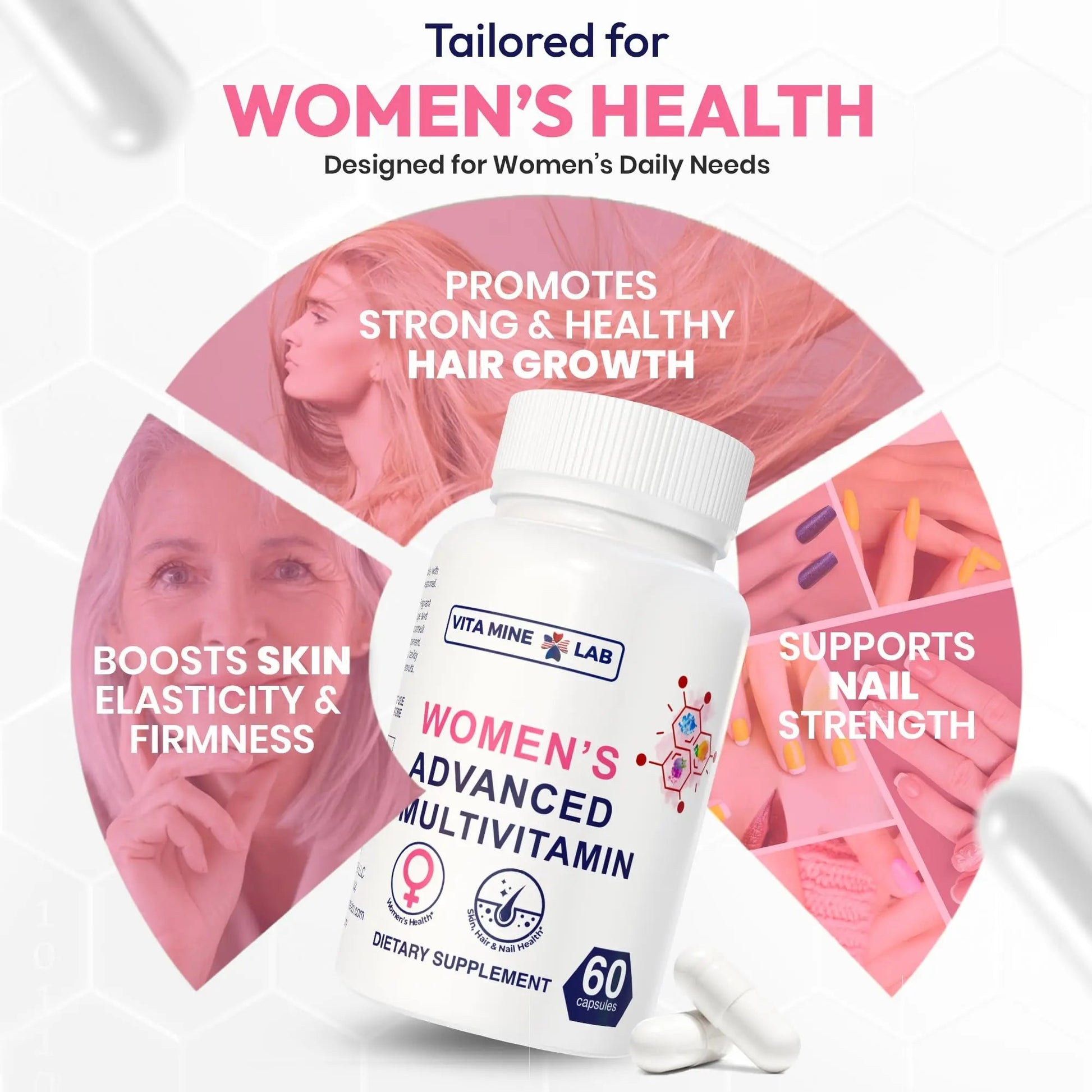 VITA MINE LAB Women's Advanced Multivitamin, Supports Energy, Immune Health & Overall Well-Being, Gluten-Free, Halal VITA MINE LAB uk supplements