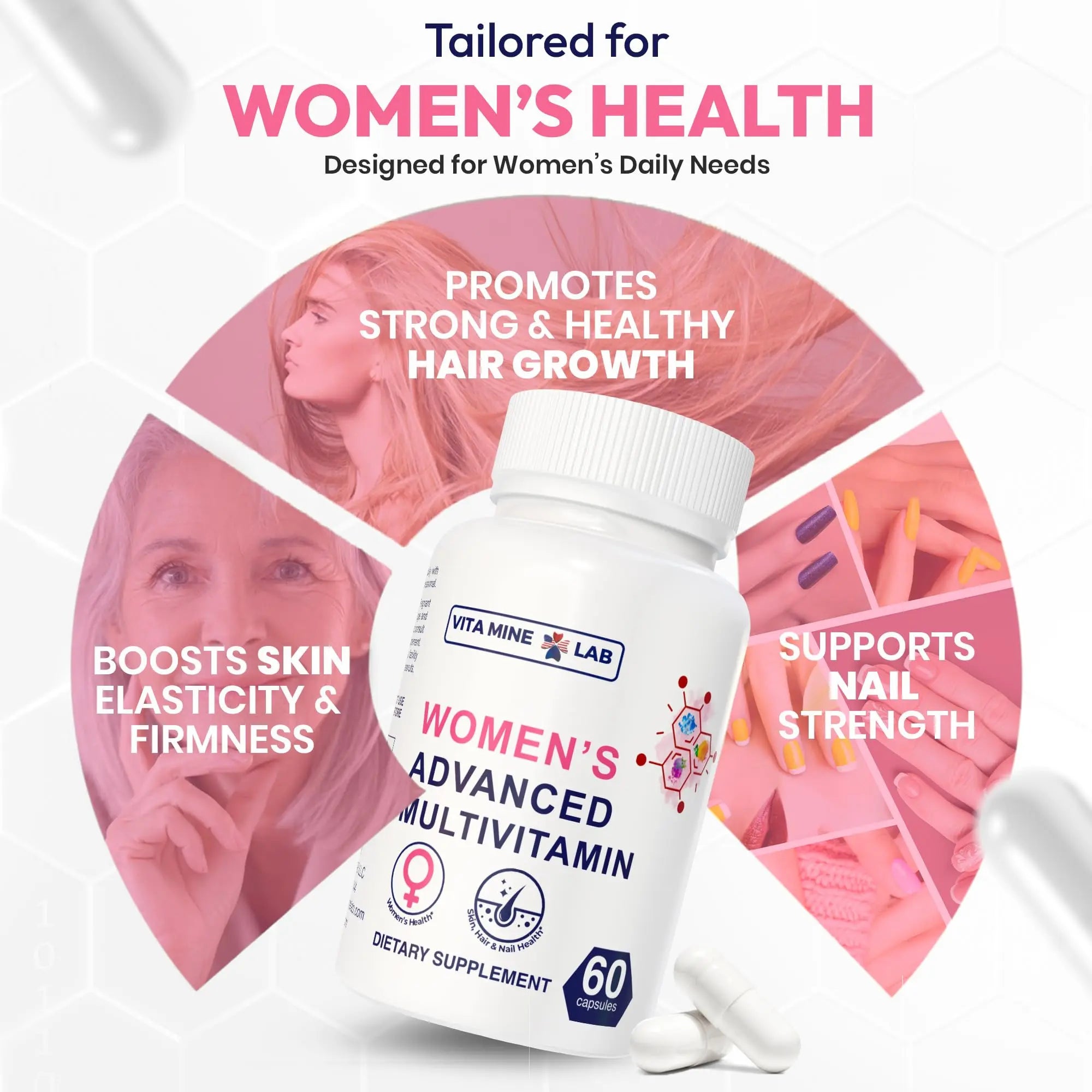 VITA MINE LAB Women's Advanced Multivitamin, Supports Energy, Immune Health & Overall Well-Being, Gluten-Free, Halal VITA MINE LAB uk supplements