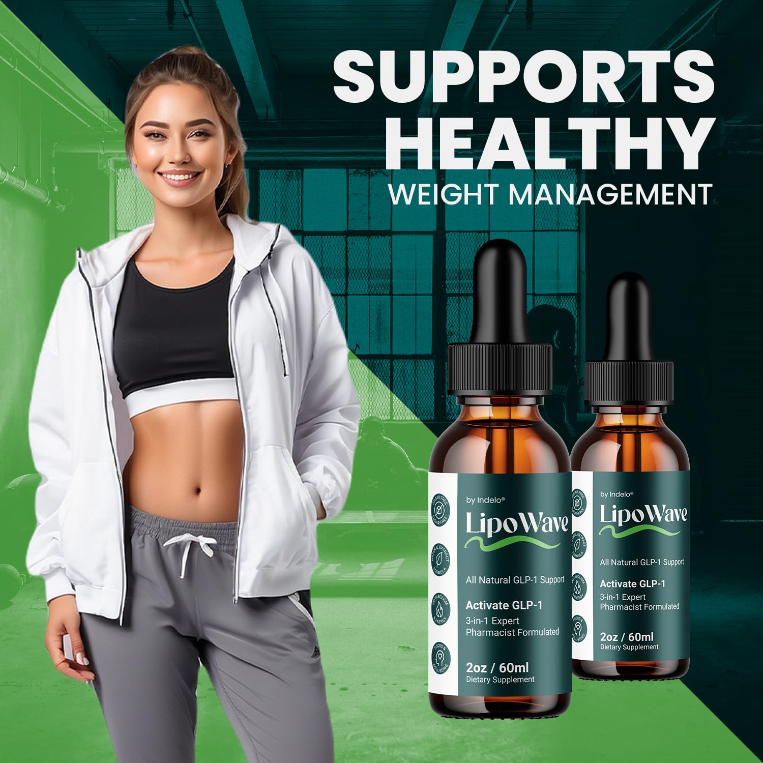 LipoWave Drops – Natural Liquid Dietary Blend for Daily Health Support (1 Month Supply) Indelo uk supplements