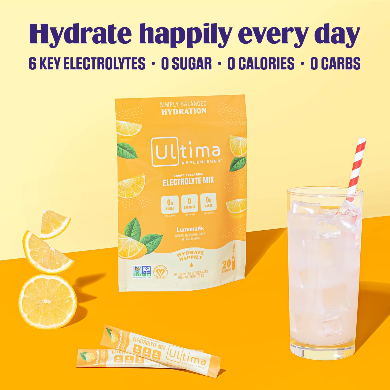 Ultima Replenisher Daily Electrolyte Drink Mix – Lemonade, 20 Stickpacks – Hydration Ultima Replenisher uk supplements