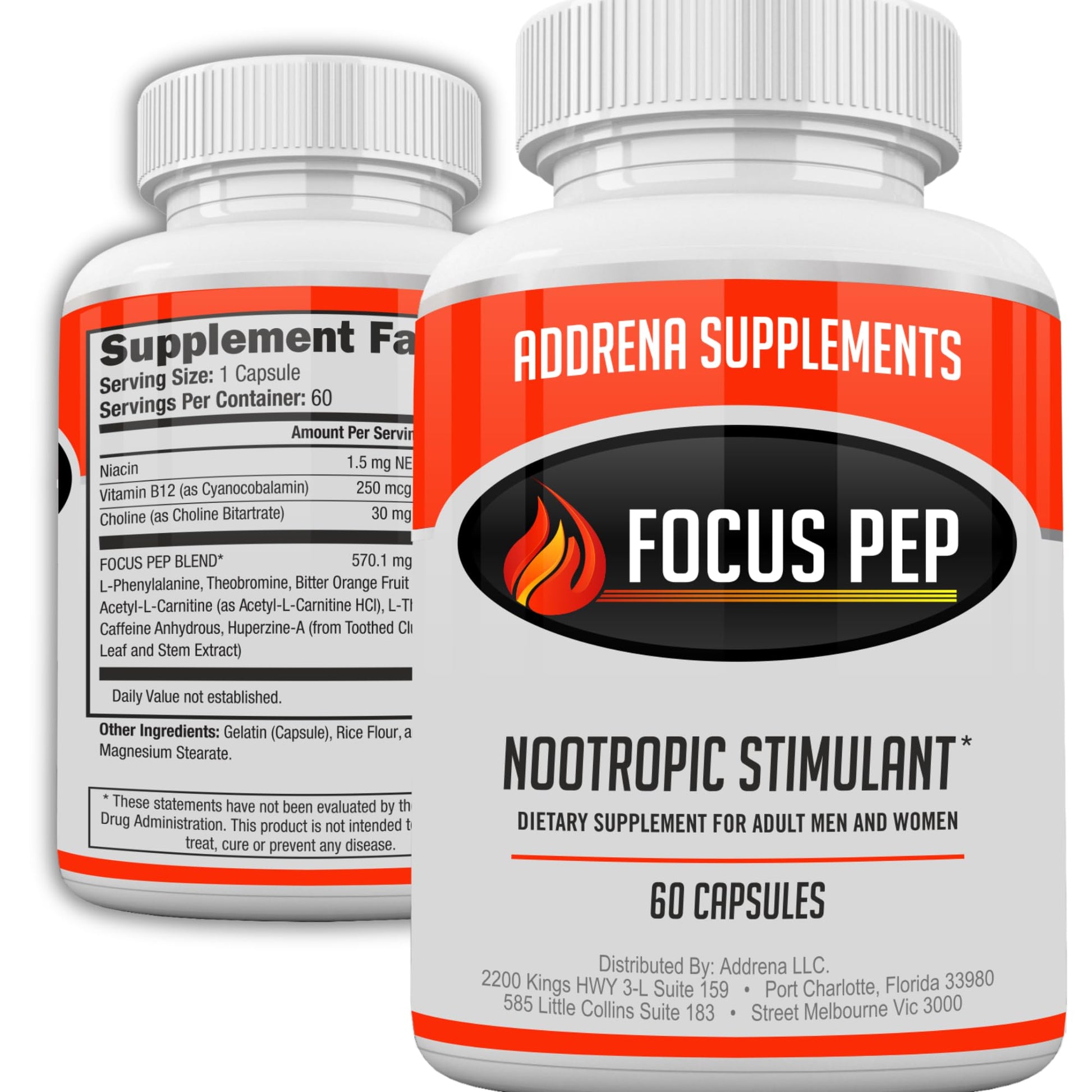 Focus Pep- Over The Counter Stimulants to Speed Up Naturally | Study Alternative and Best Energy Supplements for Nootropic Brain Boosting, 60 Pills Focus Pep uk supplements