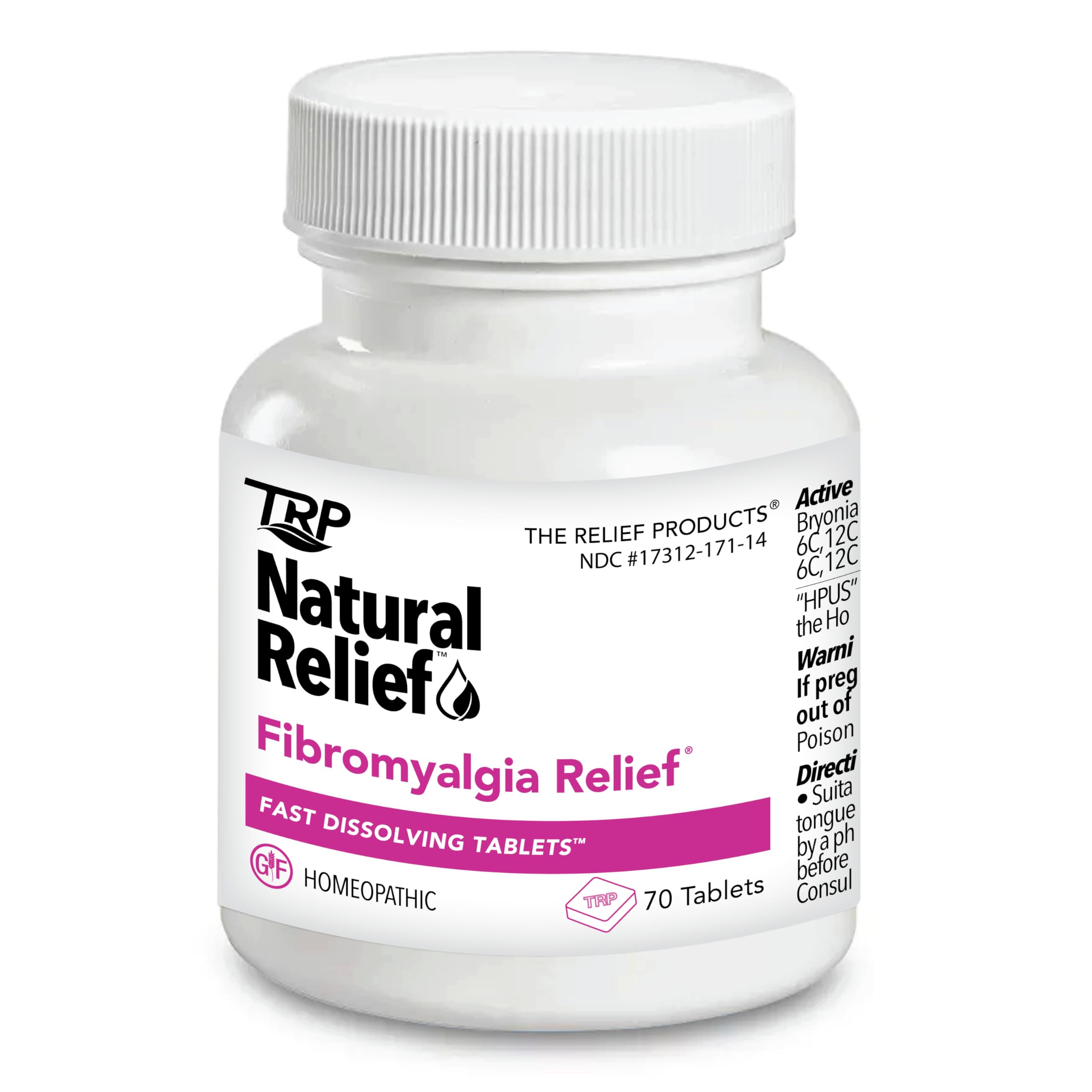 The Relief Products Natural Fibromyalgia Temporary Relief of Muscle Soreness Discomfot Tenderness Difficulty Moving & Joint Pain - 70ct TRP THE RELIEF PRODUCTS uk supplements