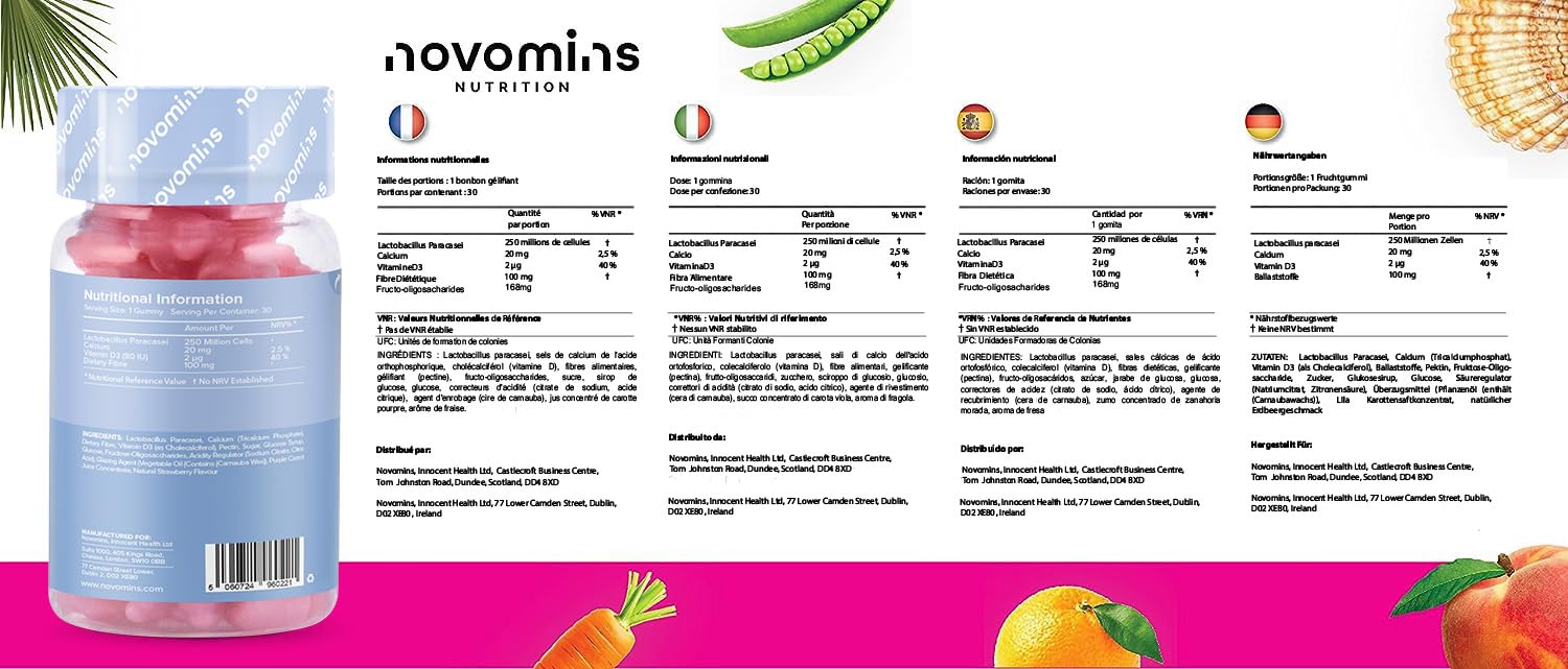 Kids Probiotic Gummies – Probiotics for Children – Kids Kind Tummy Gummies novomins uk supplements