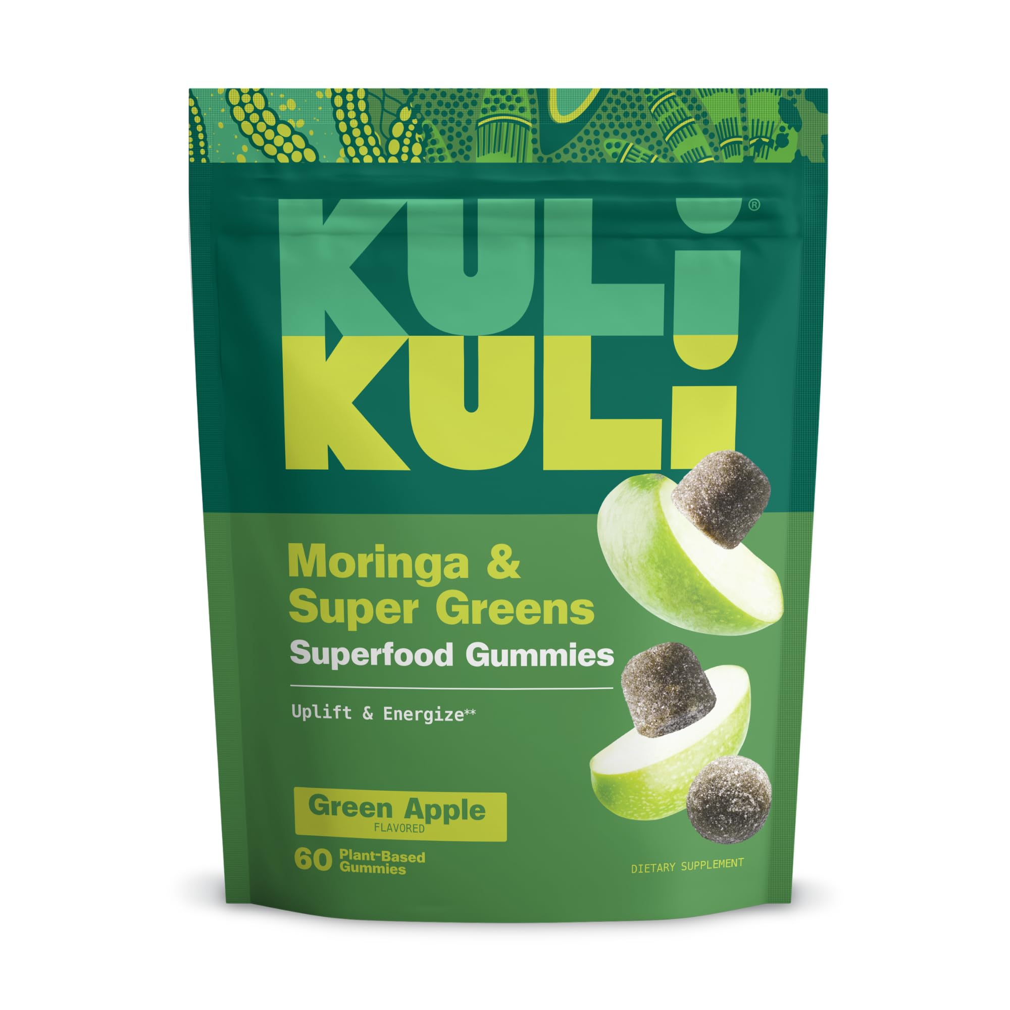 Kuli Kuli Super Energy Gummies - Energy Supplements with Moringa, Caffeine-Free Natural Energy Booster - 60 Non-GMO, Gluten-Free Moringa Gummies Kuli Kuli uk supplements
