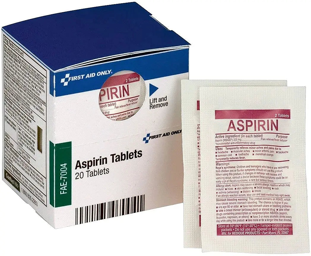 First Aid Only SmartCompliance Aspirin Refill, 2/Packet, 10 Packets/Box First Aid Only uk supplements