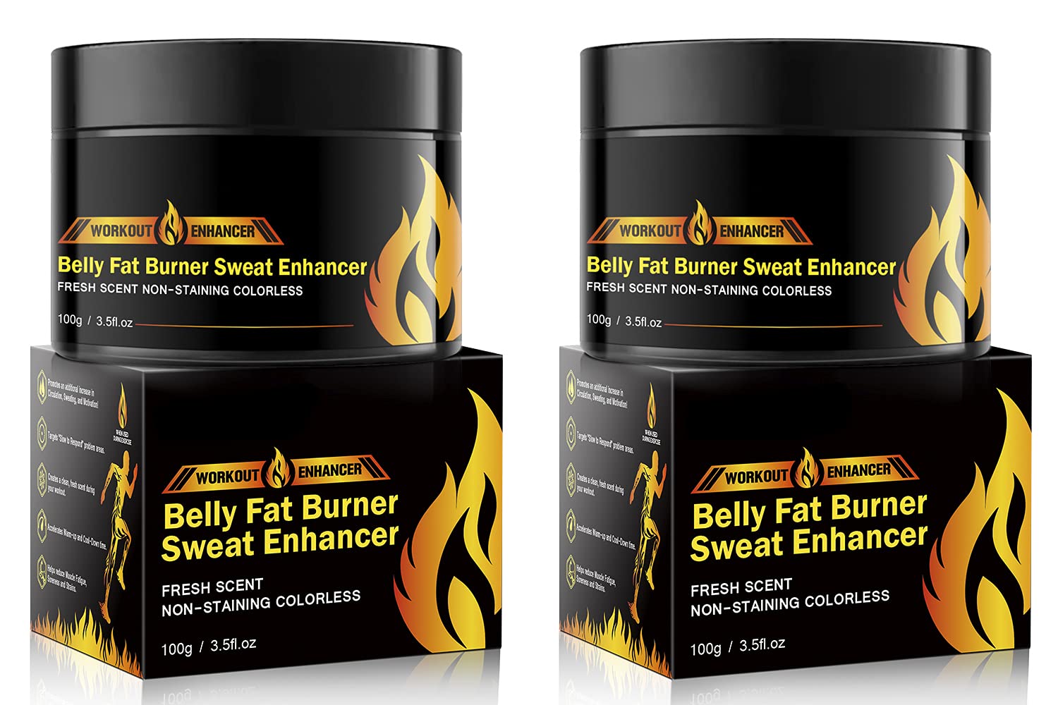 Hot Cream 2Pack, Fat Burning Cream for Belly, Natural Sweat Workout Enhancer Gel QIUBITE uk supplements