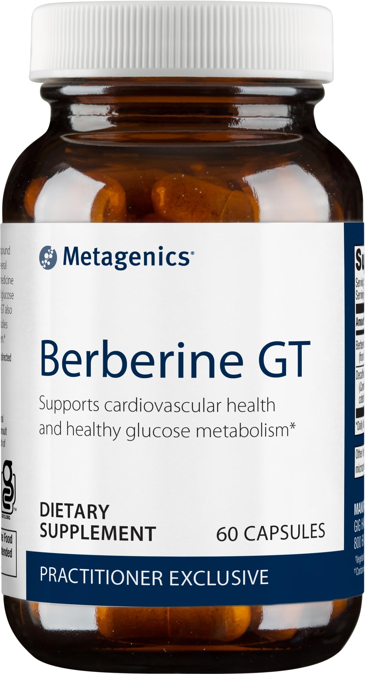 Metagenics Berberine GT - 500 mg Berberine HCl - Supports Heart Health & Carbohydrate Metagenics uk supplements