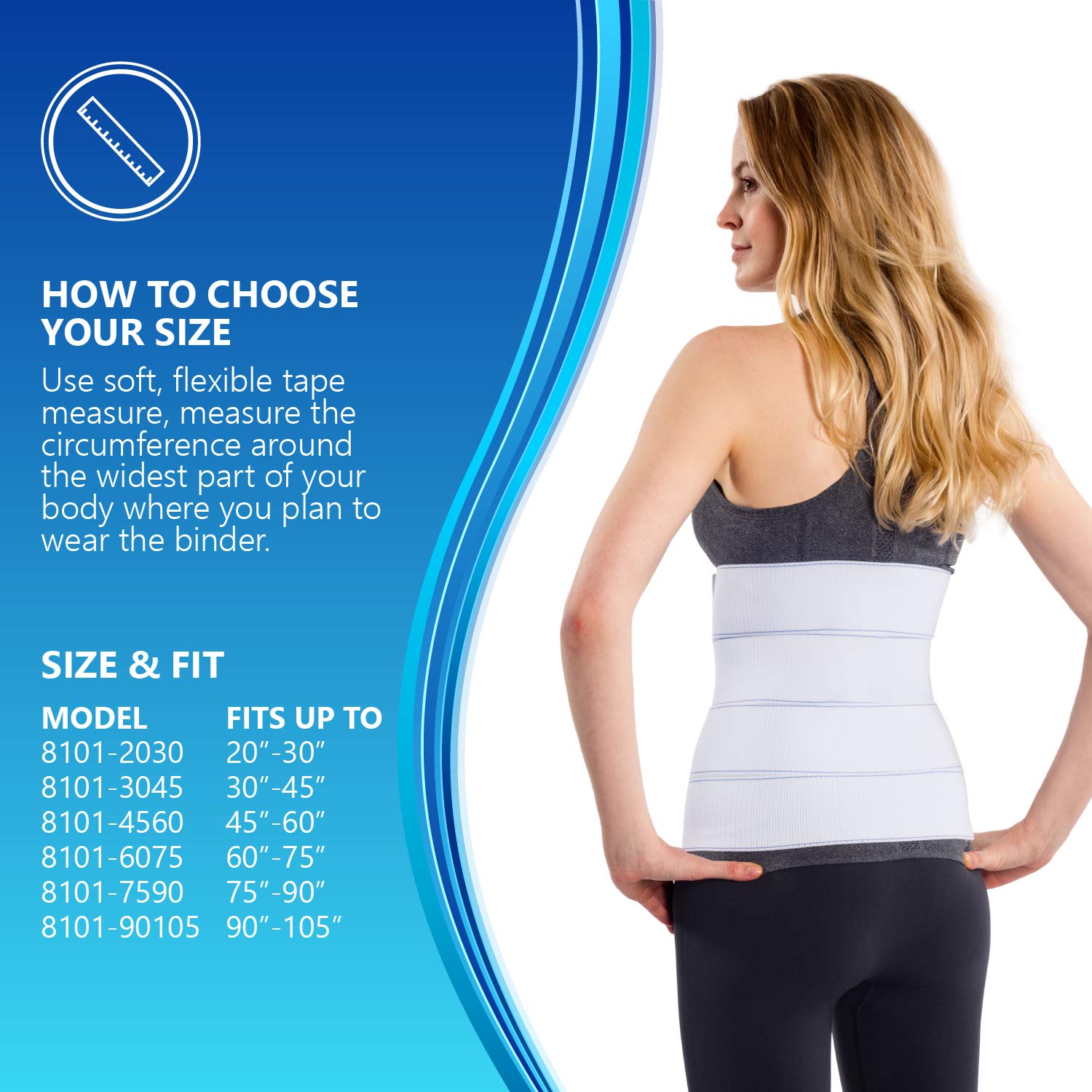 NYOrtho Abdominal Binder Lower Waist Support Belt - Compression Wrap for Men and Women NYOrtho uk supplements