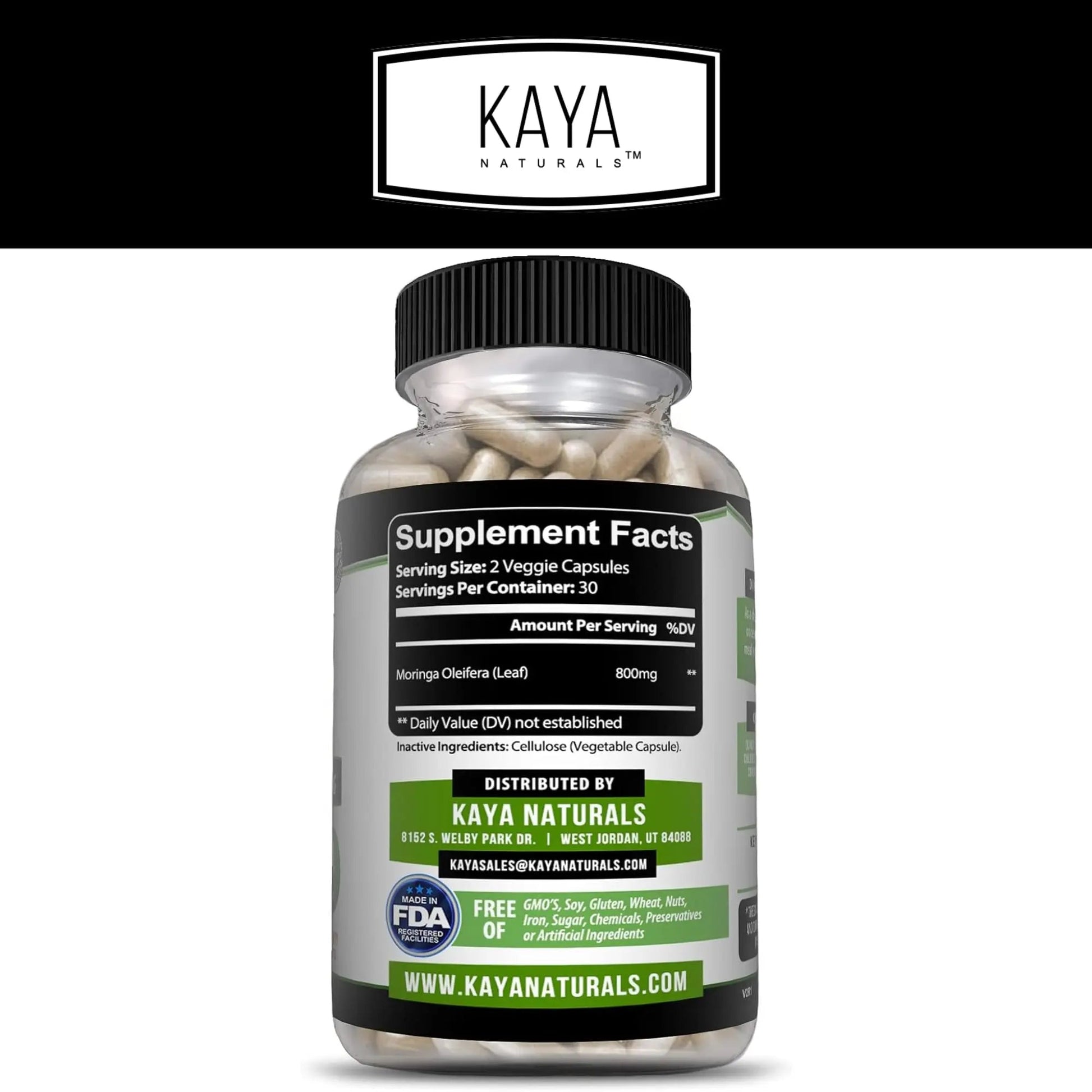Kaya Naturals Moringa Leaf Extract - Complete Greens Superfood Supplement - Pure Miracle Tree Moringa - Boost Energy Naturally Kaya Naturals uk supplements