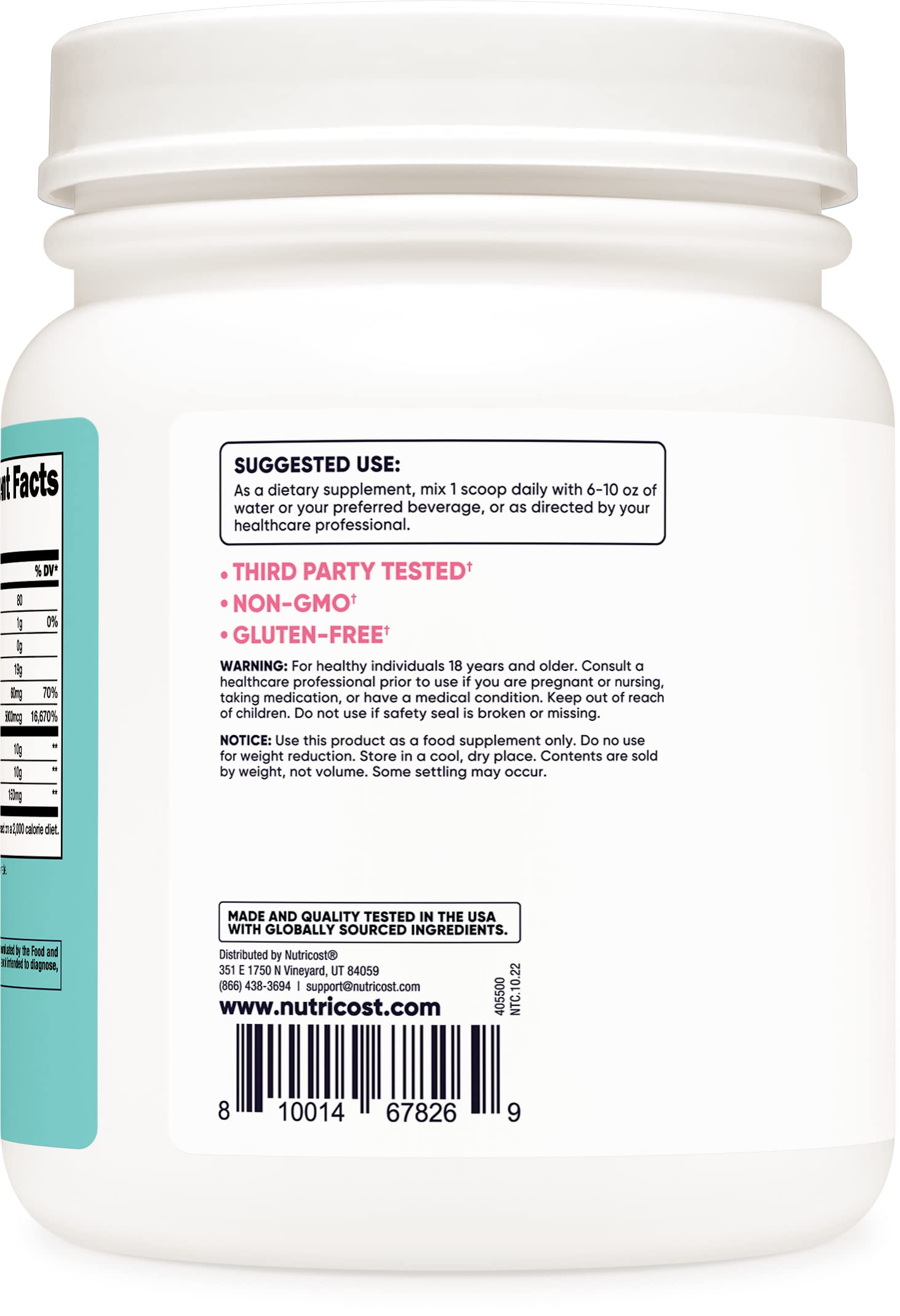 Nutricost Collagen for Women 30 Servings (Unflavored) - Grass-Fed Collagen Peptides Nutricost uk supplements