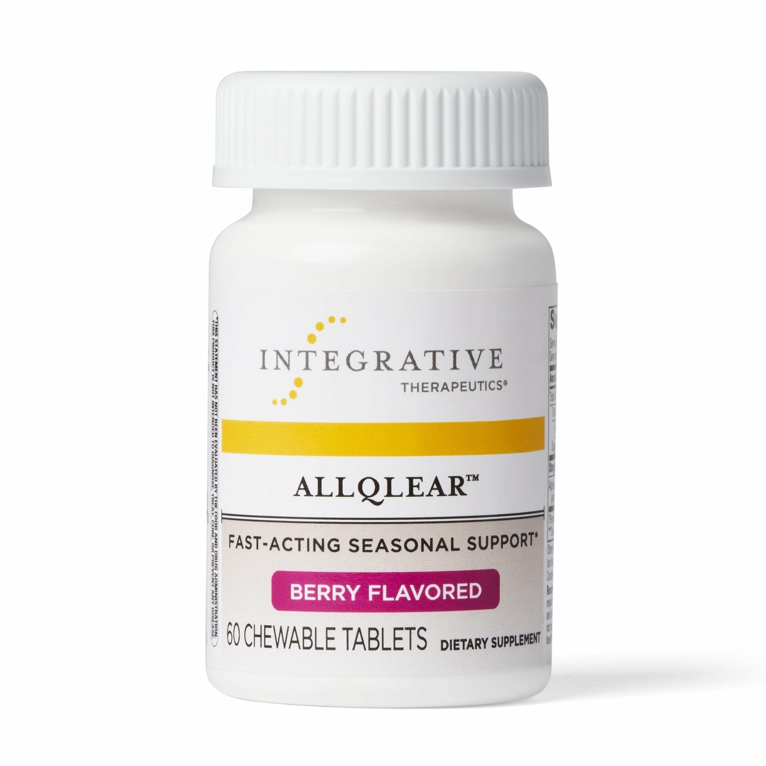 Integrative Therapeutics AllQlear - Seasonal Supplement for Immune Support *- Quail Egg Powder Blend - Dairy-Free - Berry Flavored, 60 Chewable Tablets (30 Servings) Integrative Therapeutics uk supplements