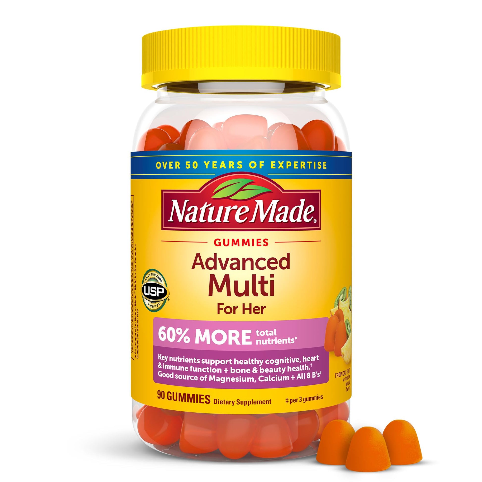 Nature Made Advanced Womens Gummy Multivitamins with Magnesium Citrate, Calcium, B Vitamins, Multivitamin Gummies for Women, 90 Multi Vitamin Gummies, 30 Day Supply Nature Made uk supplements