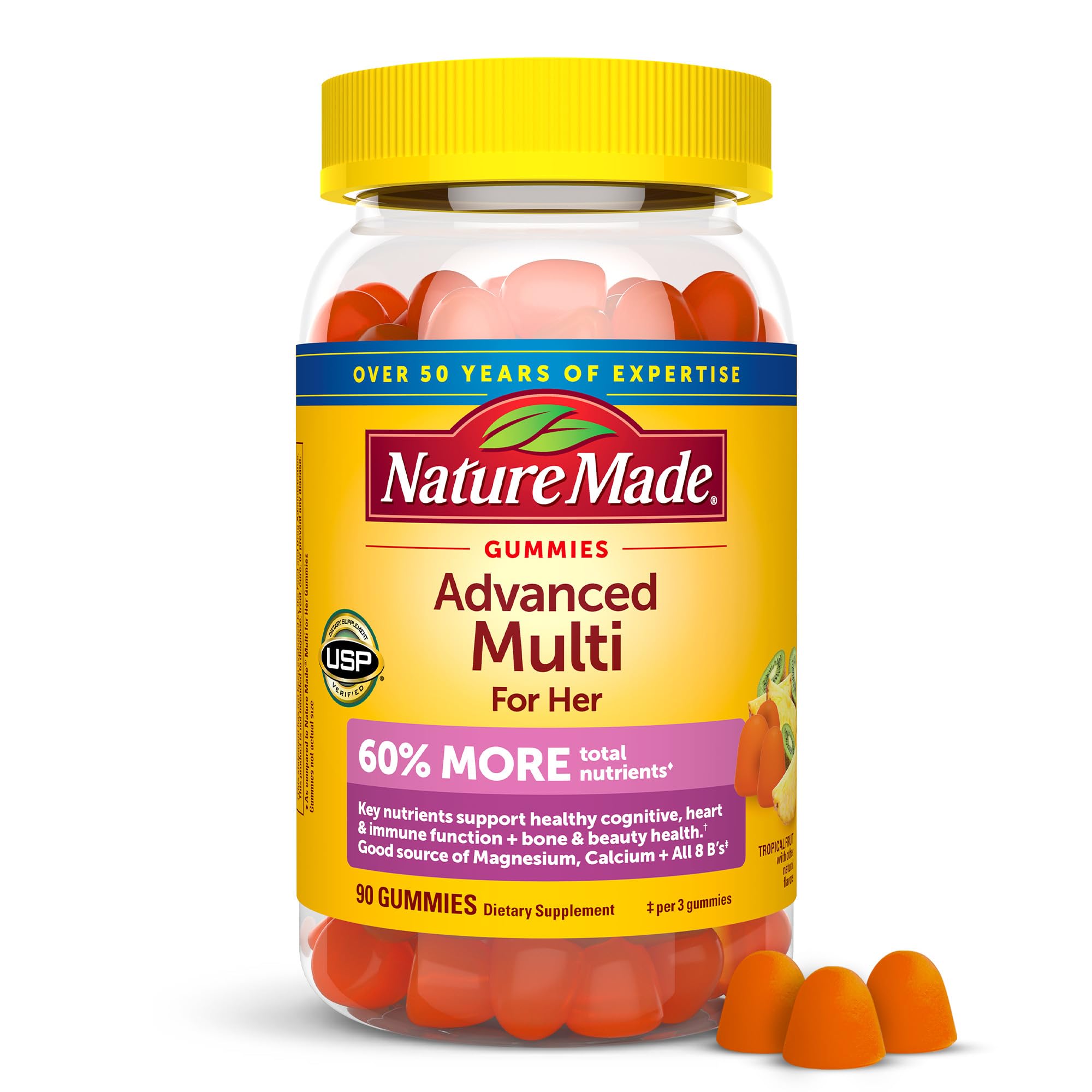 Nature Made Advanced Womens Gummy Multivitamins with Magnesium Citrate, Calcium, B Vitamins, Multivitamin Gummies for Women, 90 Multi Vitamin Gummies, 30 Day Supply Nature Made uk supplements