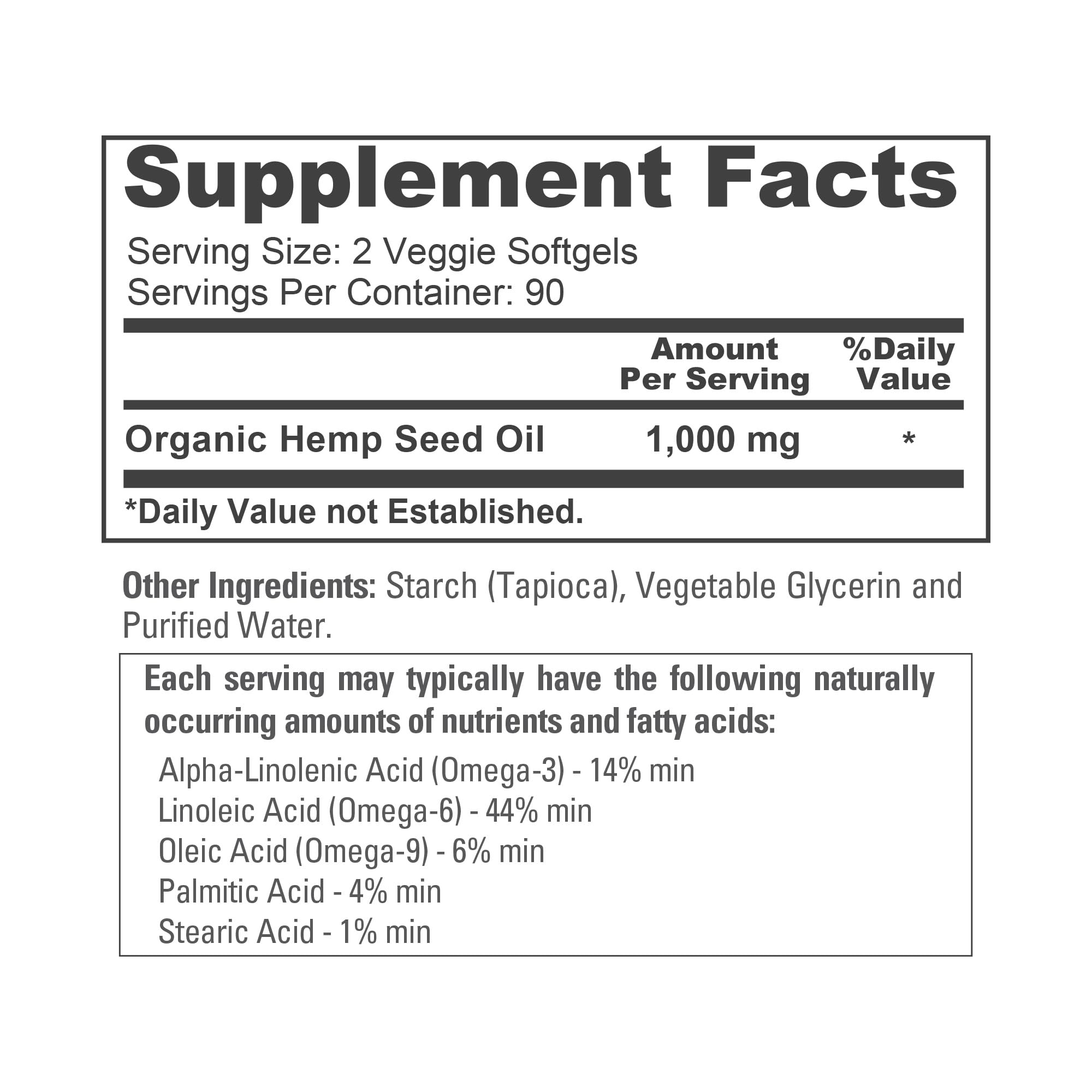 NusaPure Hemp Oil 1,000mg Per Serving, 180 Veggie Softgels, Non-GMO, Vegan NusaPure uk supplements