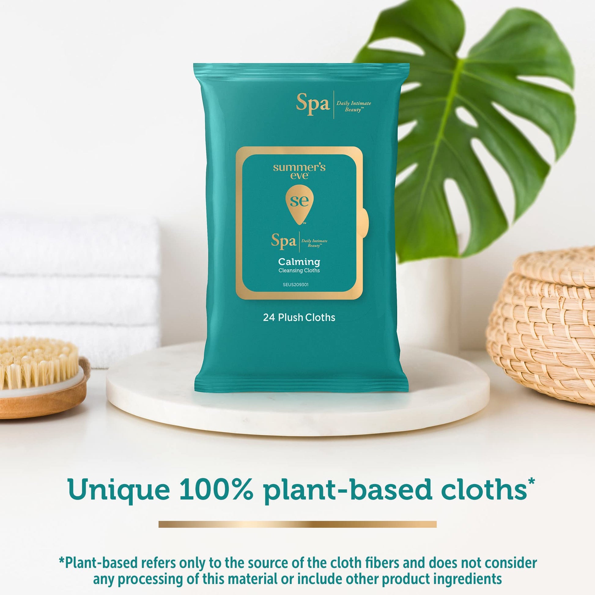 Summer's Eve Spa Calming Chamomile Feminine Wipes, 100% Plant Based*, pH balanced Plush Cloths Summer's Eve uk supplements