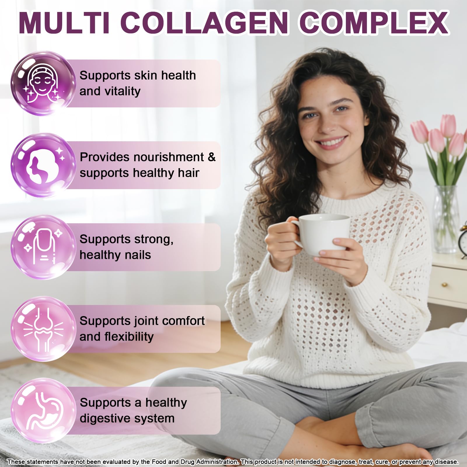 Multi Collagen Peptides Liquid Drops, 2oz – Types I, II, III, V, X, Hydrolyzed Collagen Complex for Hair, Skin, Nails, Bones & Joint Support | Collagen Supplement w. Hyaluronic Acid, Biotin, Vitamin C WellVeraVida uk supplements