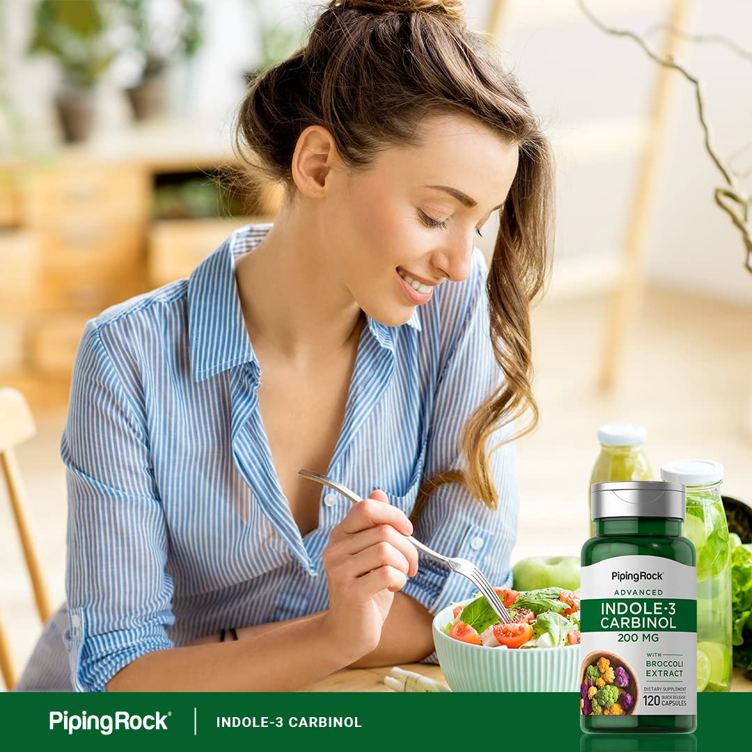 Piping Rock Indole 3 Carbinol | 200mg | 120 Capsules | I3C with Broccoli Extract | Non-GMO, Gluten Free Supplement Piping Rock uk supplements