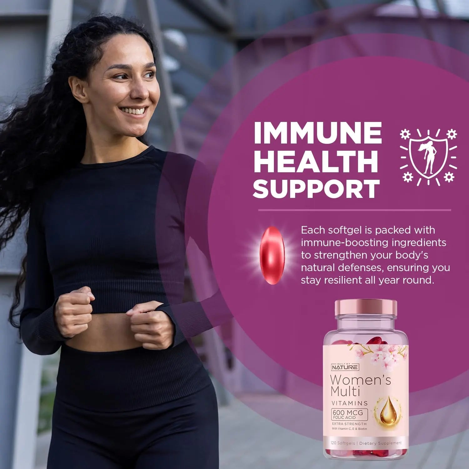 Built by Nature Vitamins for Women – Women's Complete Daily Multivitamin Supplement with A, B, C, D, E, Iron, Calcium, Magnesium and Multi Minerals Built by Nature uk supplements