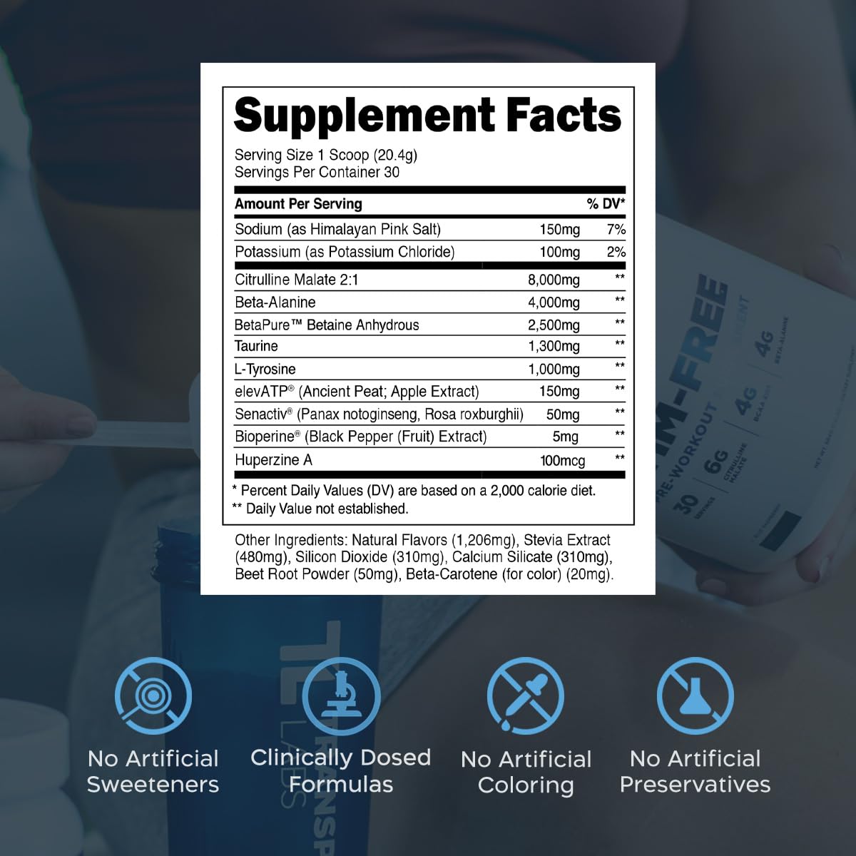 Transparent Labs Stim-Free Pre-Workout - Caffeine & Stim Free Pre Workout Powder Transparent Labs uk supplements