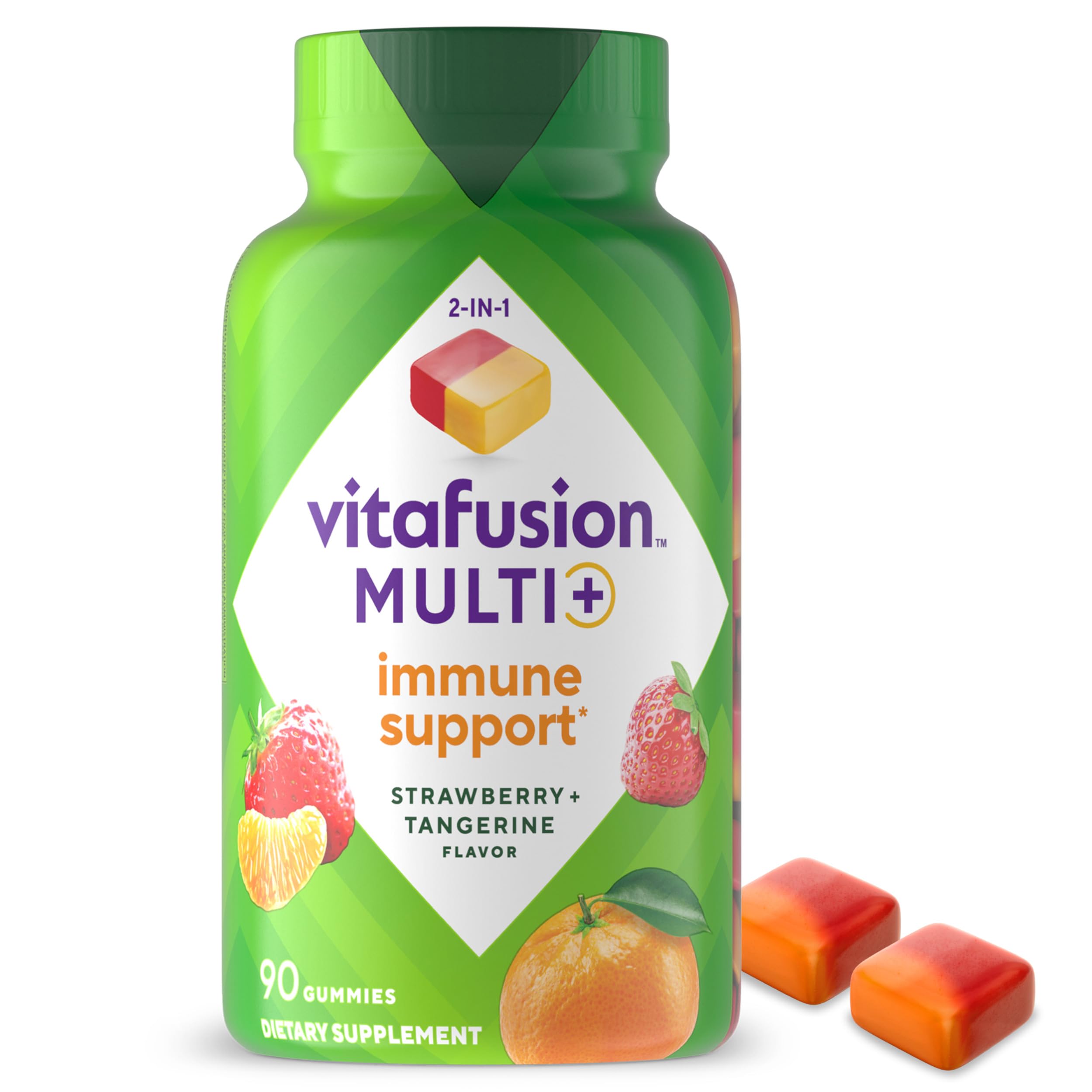 Vitafusion Multi+ Immune Support* – 2-in-1 Benefits & Flavors – Adult Gummy Vitamins with Vitamin C, Zinc Vitafusion uk supplements