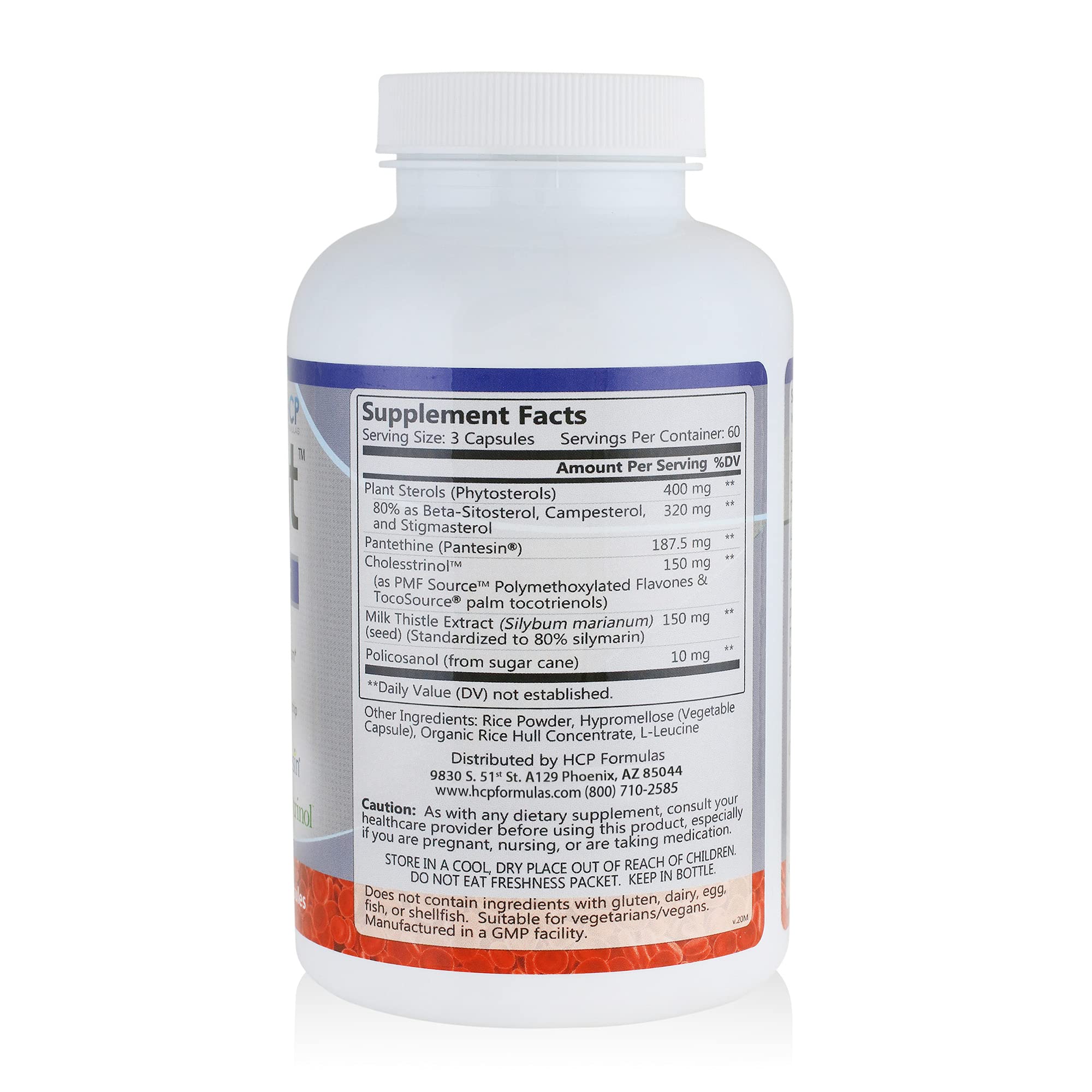 HCP Formulas - LipiCept - Natural Cholesterol Support Formula with Plant Sterols - Maintain Healthy Cholesterol Levels Already Within a Normal Range - Vegetarian - Dietary Supplement - 180 Caps HCP Formulas uk supplements