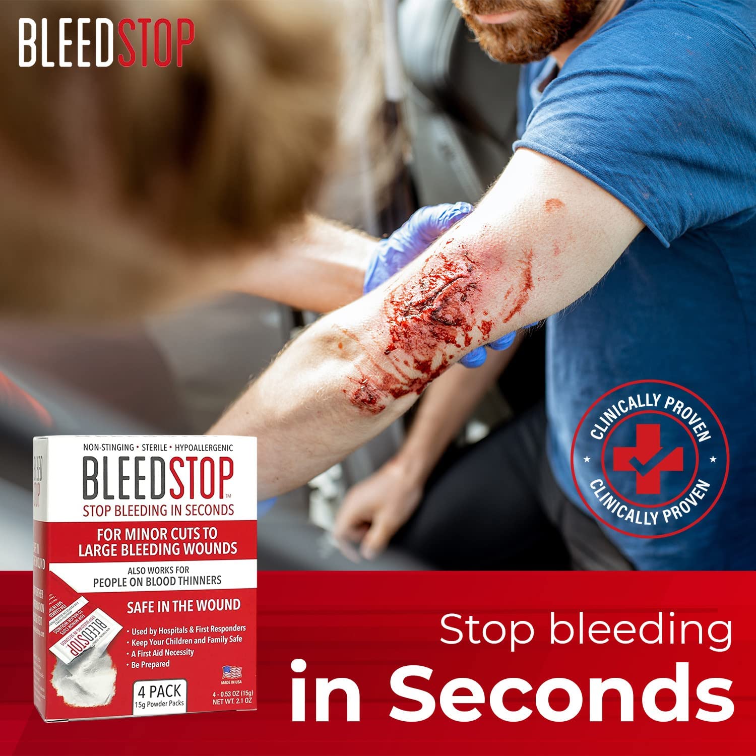 BleedStop™ First Aid Powder for Blood Clotting, Trauma Kit, Blood Thinner BleedStop uk supplements