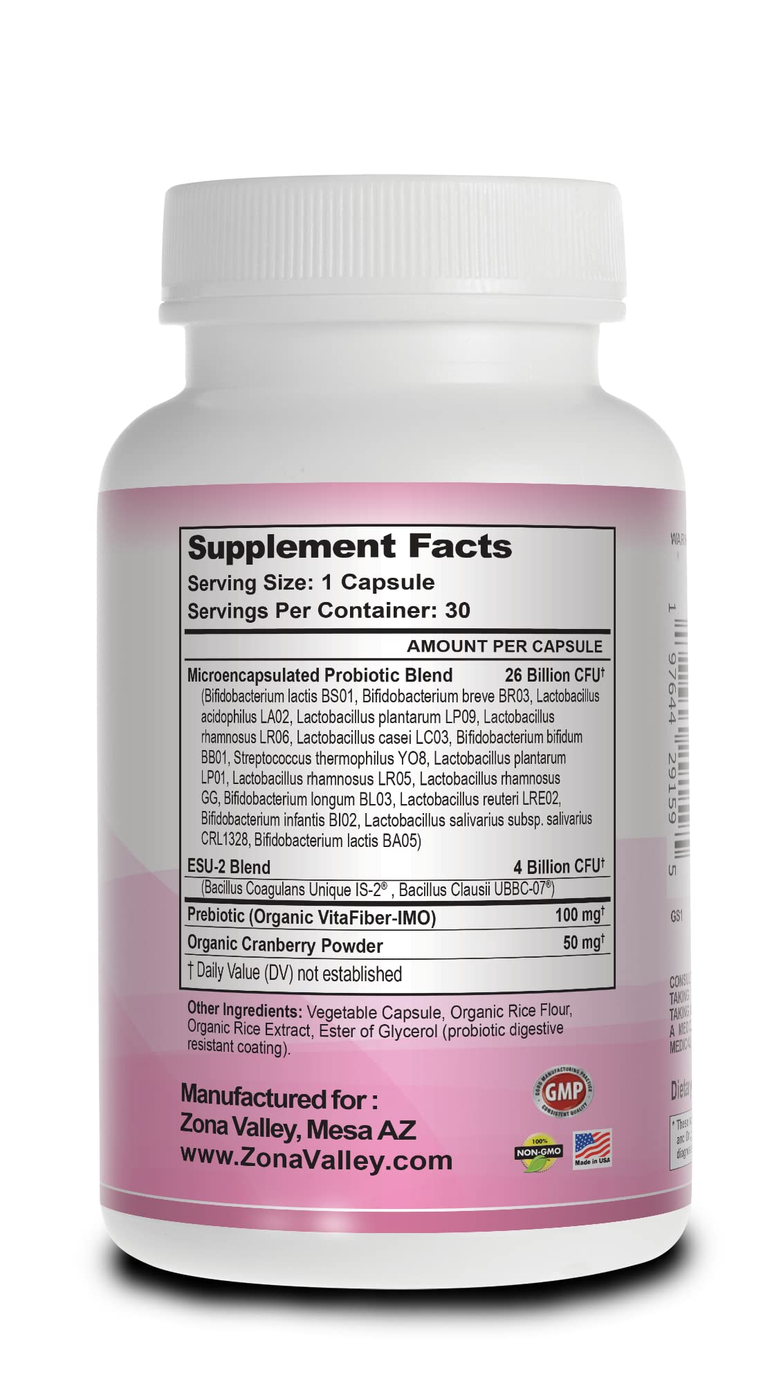 Zona Valley Belly Balance Woman 30 Capsules - Prebiotic and Microencapsulated probiotic Zona Valley uk supplements