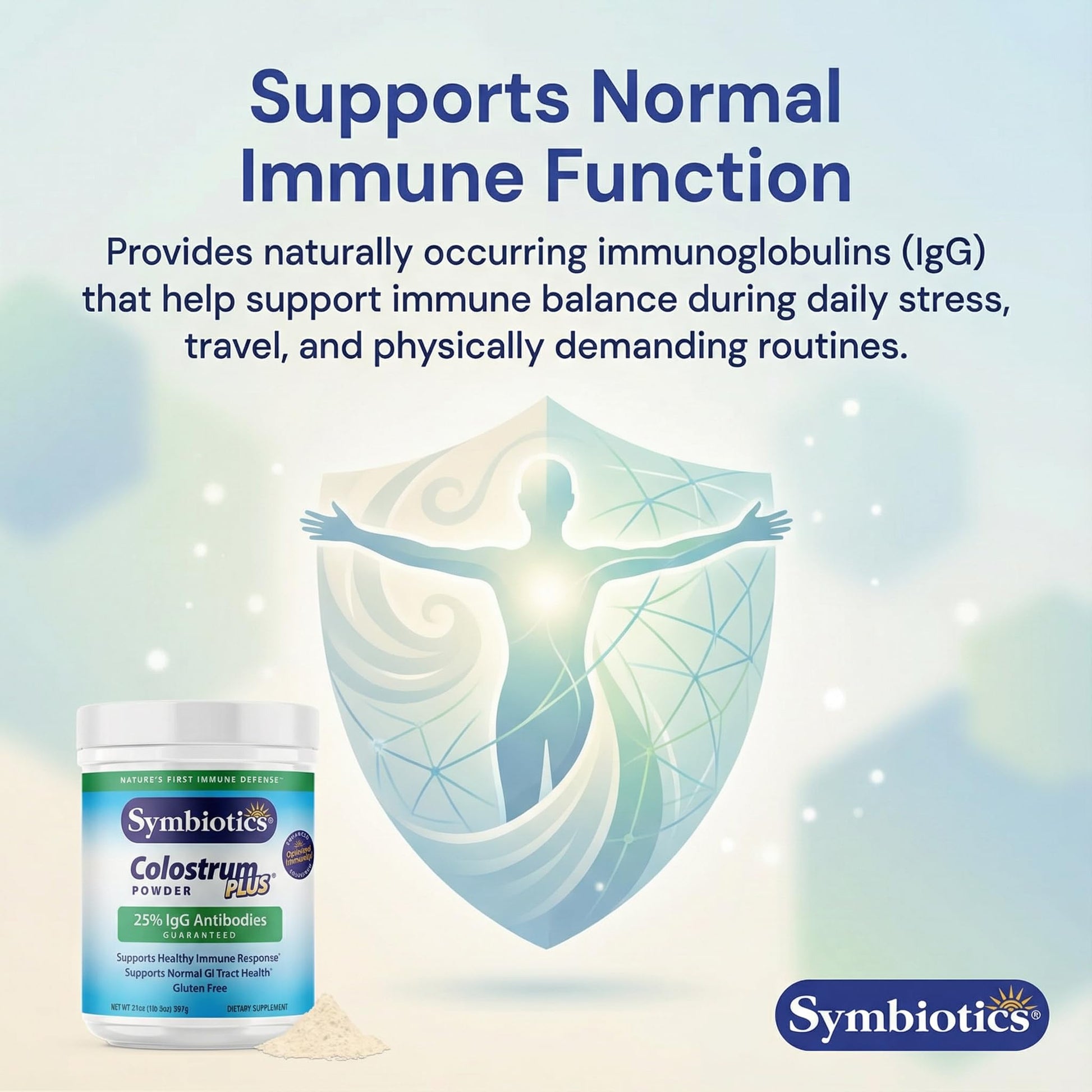 Symbiotics Colostrum Plus Powder 2.25 oz – Immune & Muscle Recovery Support, 25% IgG Immunoglobulins, Gut Health & Training Resilience, Unflavored, Gluten Free - 2.25 oz Symbiotics uk supplements