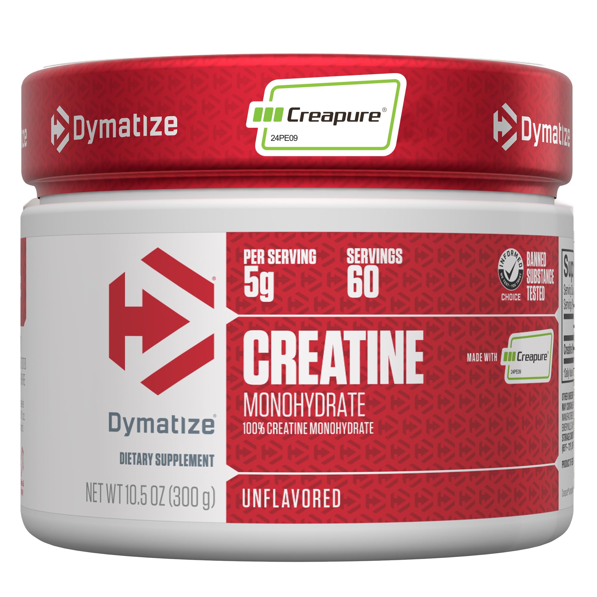 Dymatize 100% Creatine Monohydrate with Creapure, 5g Per Serving, 60 Servings (300g), Creatine for Women and Men, Gluten Free Dymatize uk supplements