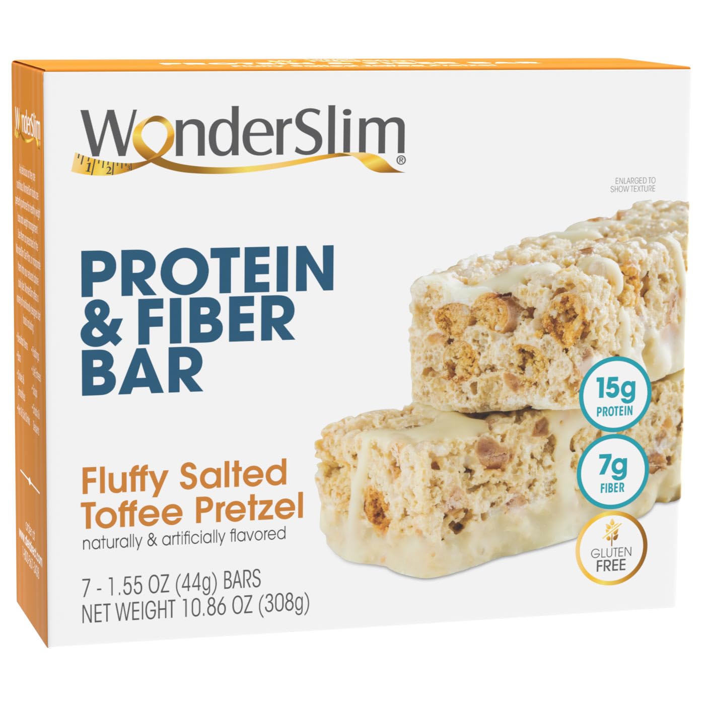 WonderSlim Protein & Fiber Bar, Salted Toffee Pretzel, 15g Protein, 7g Fiber, Gluten Free WonderSlim uk supplements