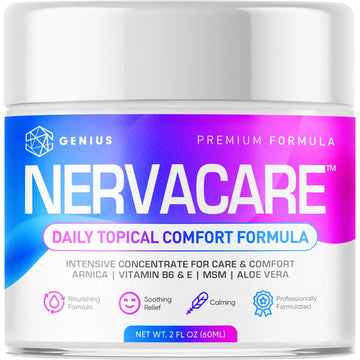 Genius Nervacare – Neuropathy Cream for Feet, Hands, Legs & Toes – Nerve Comfort Cream with Menthol, Arnica, MSM, Vitamin B6, Aloe Vera – Fast-Absorbing, Non-Greasy 2Oz GENIUS CURE uk supplements