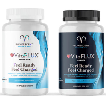 VitaFLUX Triple Power Nitric Oxide Supplement for Male Performance + VitaFLUX Women's Promescent uk supplements