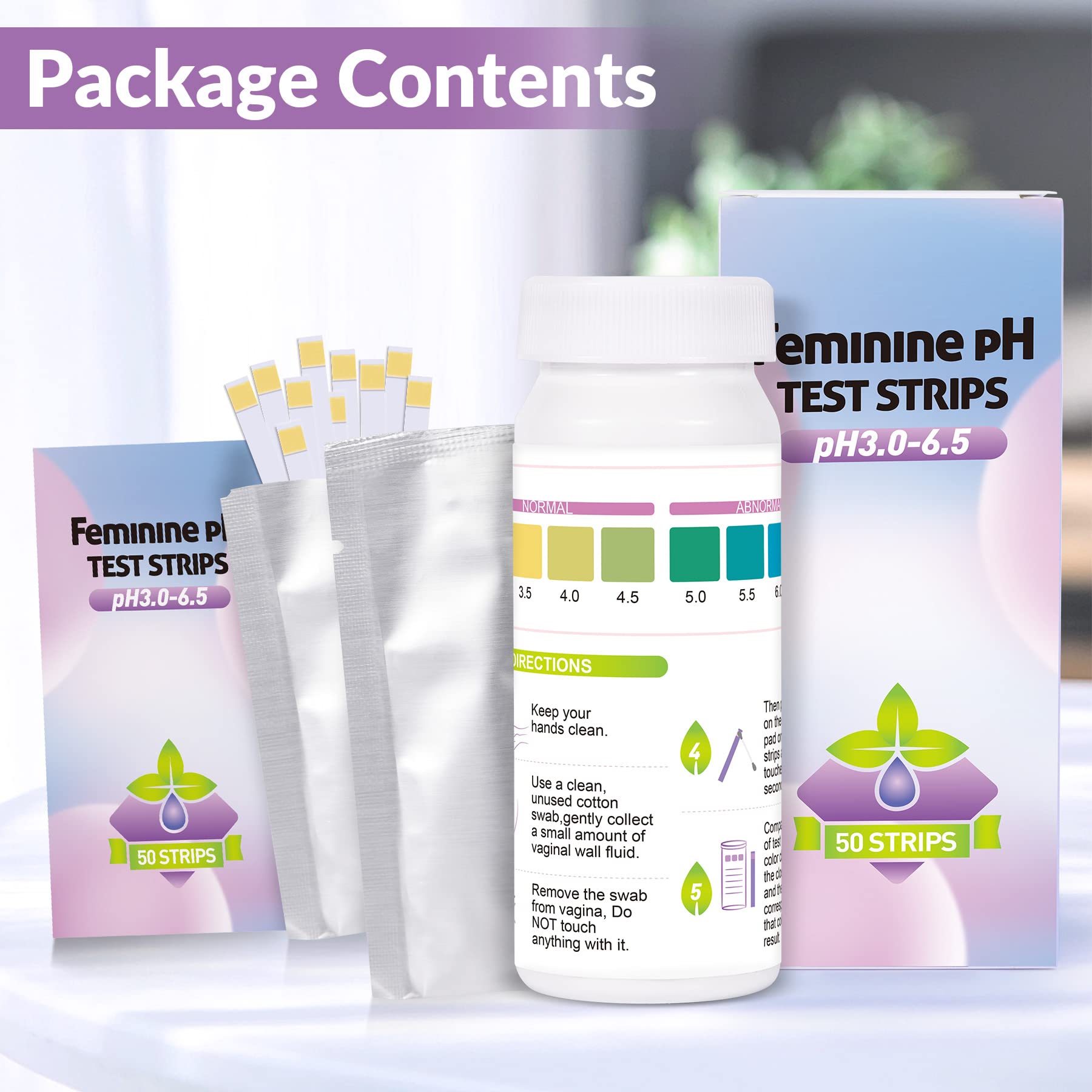 Yeast Infection Test for Women, 50 Count Vaginal pH Test Strips, BV Test Kit at Home SaySummer uk supplements