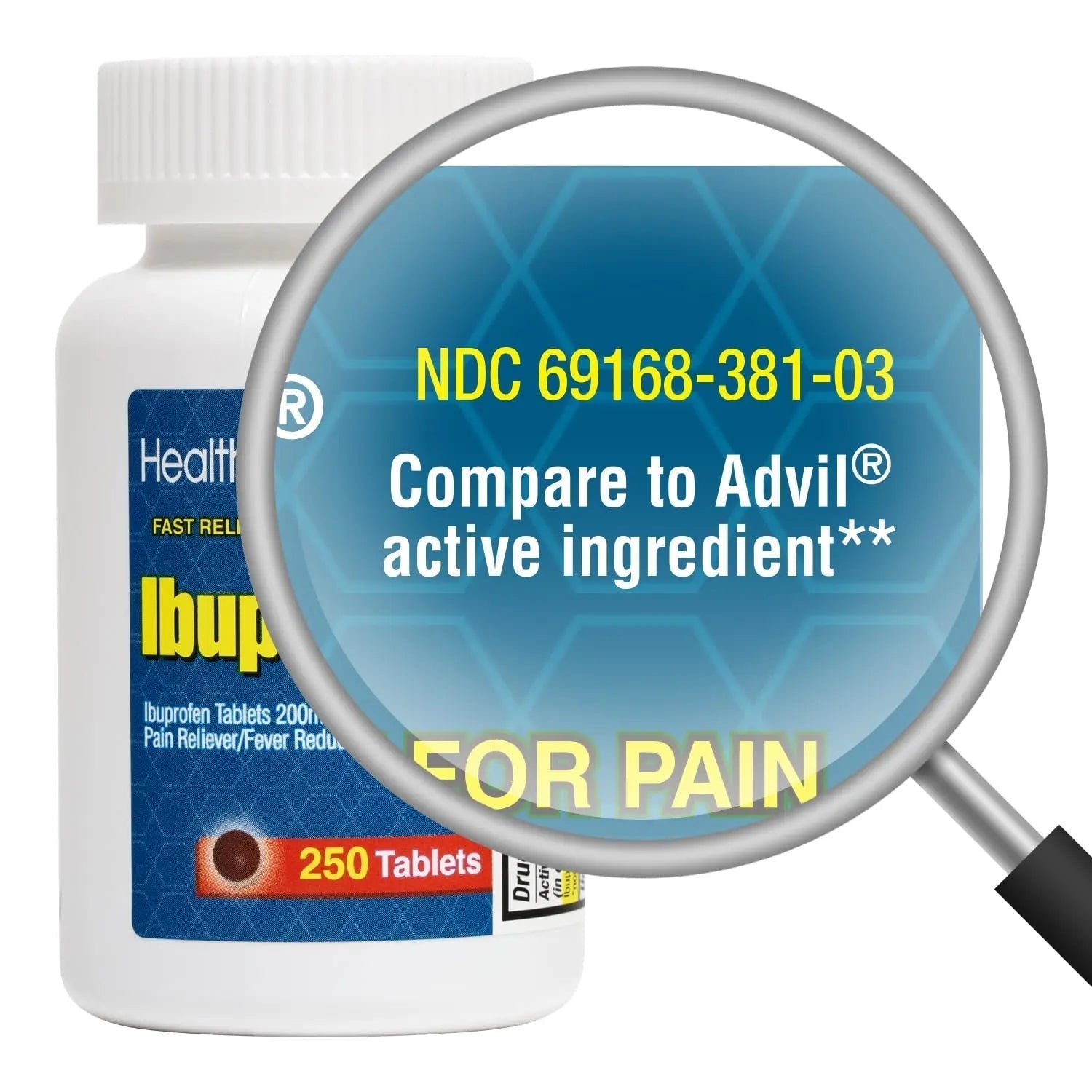 HealthA2Z® Ibuprofen 200mg | Pain Relief | Body Aches | Headache | Arthritis | Cramps | Back Pain | Fever Reducer… (250 Count) (Pack of 2) HealthA2Z uk supplements