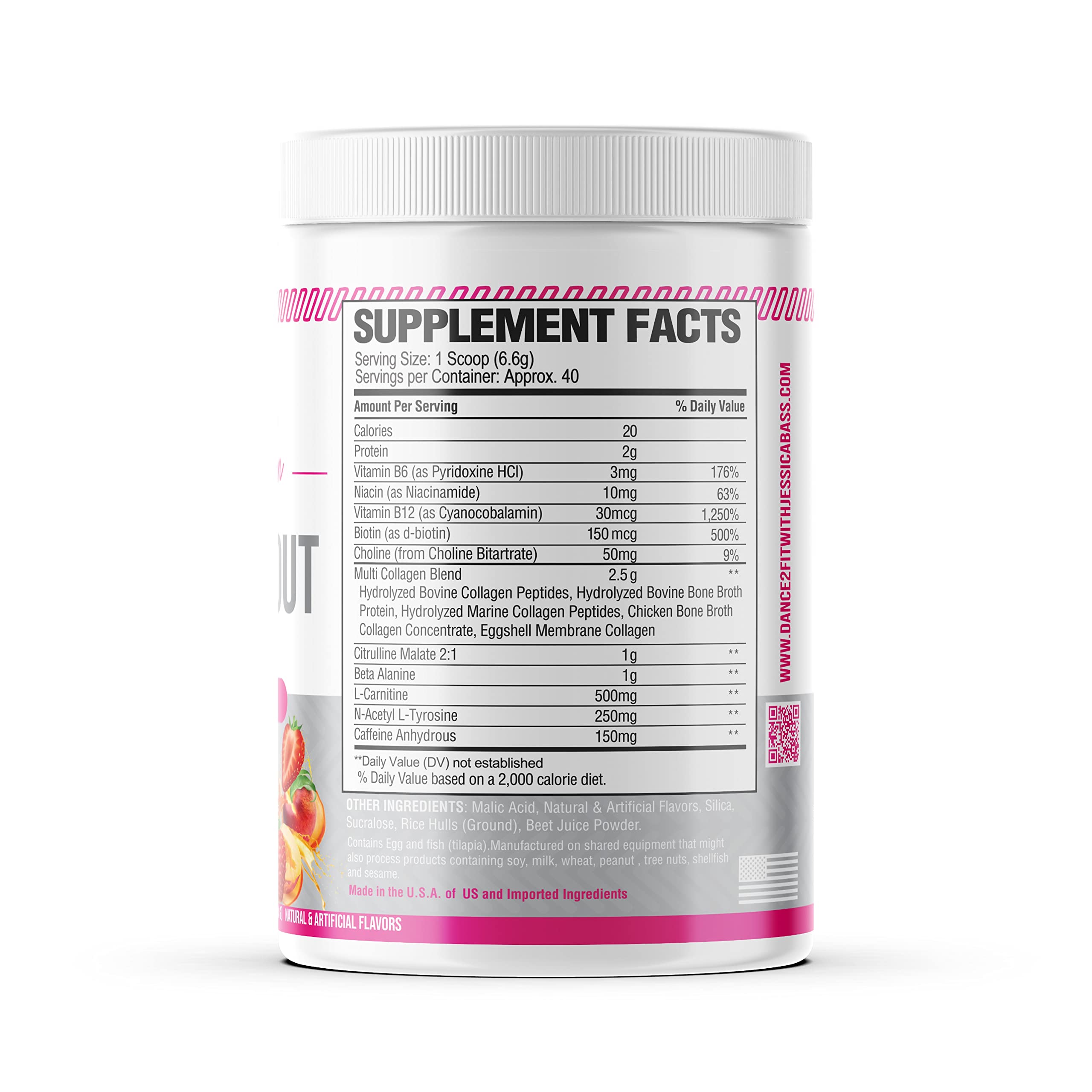 D2Fit (by Jessica Bass Women’s Pre Workout Multi Collagen (2.5g) + Biotin (150mcg) D2Fit uk supplements