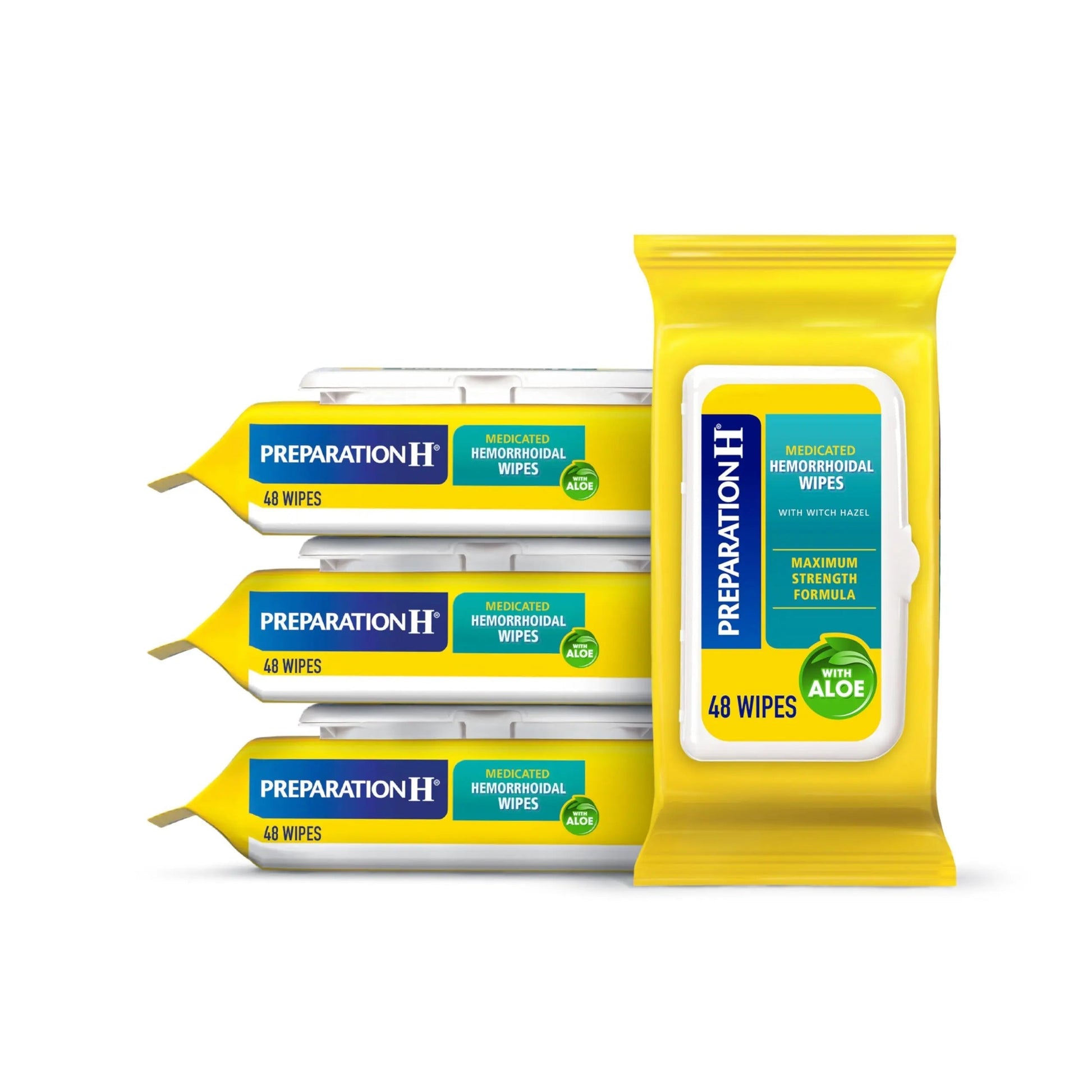 Preparation H Hemorrhoid Flushable Wipes with Witch Hazel for Skin Irritation Relief - 48 Count (Pack of 4) Preparation H uk supplements