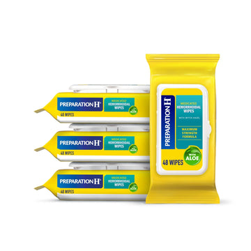 Preparation H Hemorrhoid Flushable Wipes with Witch Hazel for Skin Irritation Relief - 48 Count (Pack of 4) Preparation H uk supplements