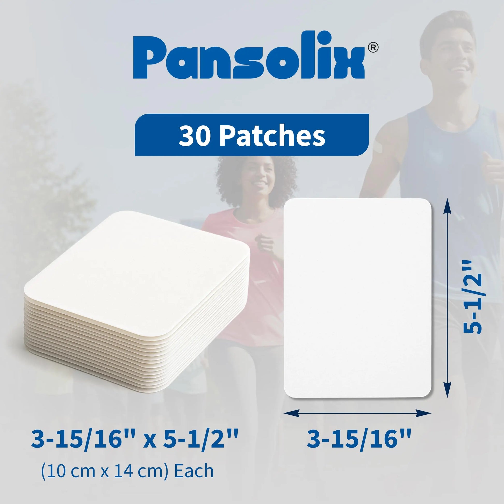 Pansolix Lidocaine Pain Relief Patches 4% | Topical Analgesic Patch | 10 x 14 cm | Skin Tone | Pack of 30 Pansolix uk supplements