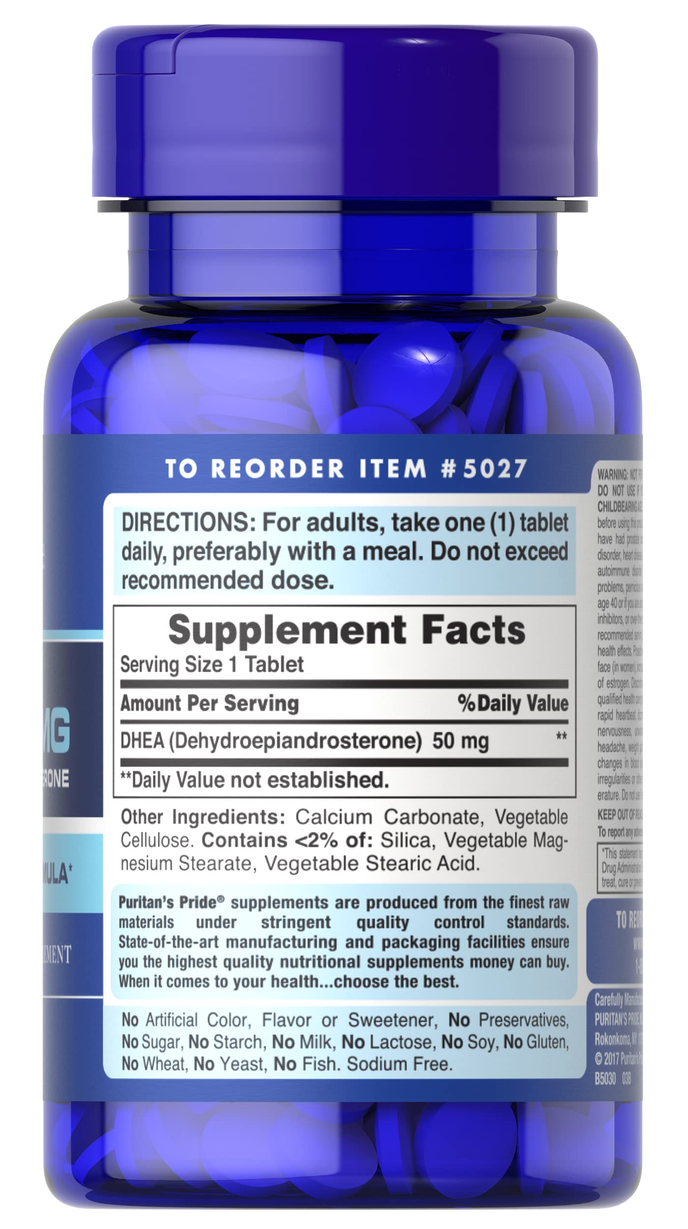 Puritan's Pride DHEA 50Mg, May Promote Sugar Metabolism, 100 Count Puritan's Pride uk supplements