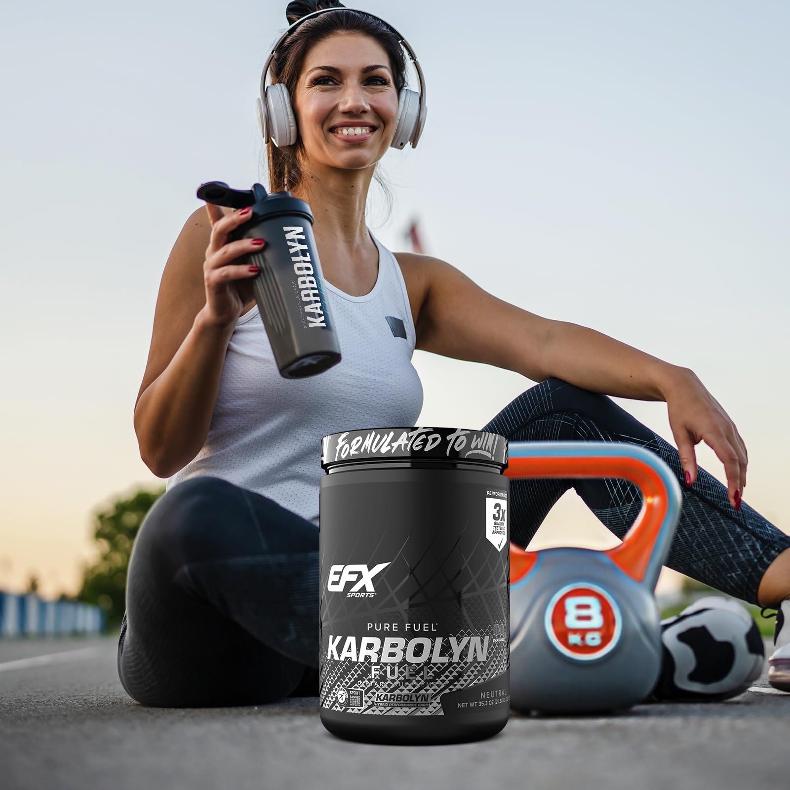 EFX Sports Karbolyn Fuel | Fast-Absorbing Carbohydrate Powder | Carb Load, Sustained Energy, Quick Recovery | Stimulant Free | 20 Servings (Neutral) EFX Sports uk supplements