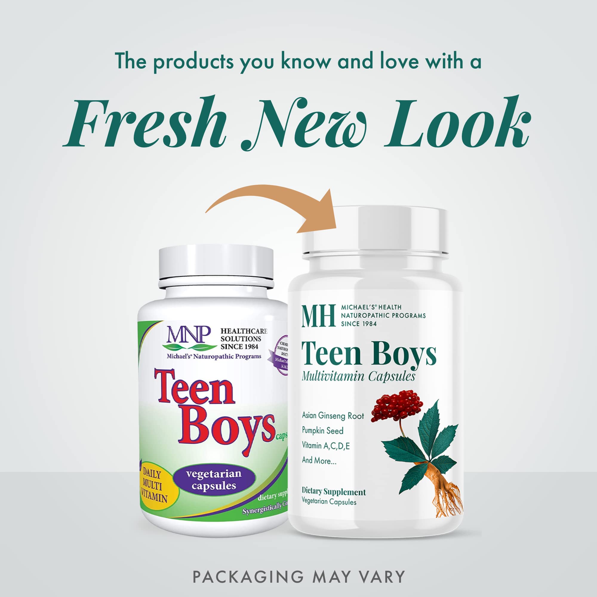 Michael's Health Naturopathic Programs Teen Boys - 60 Vegetarian Capsules - Daily Multivitamin Supplement - Kosher - 30 Servings MICHAEL'S uk supplements
