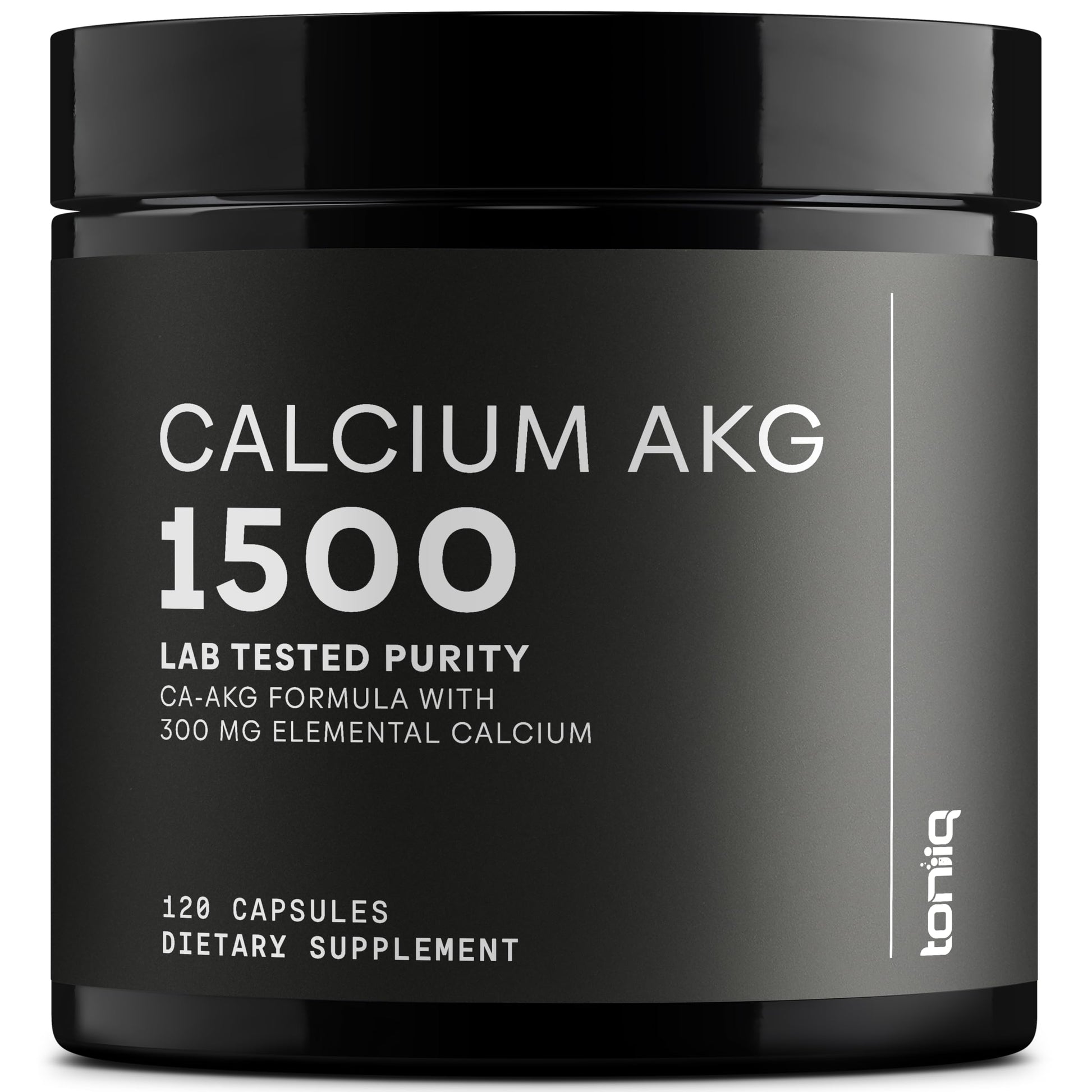 Toniiq 1500mg Ultra High Purity Ca AKG Supplement - 99%+ Highly Purified and Bioavailable Calcium Alpha-Ketoglutarate - Calcium AKG Longevity Supplement - 120 Ca-AKG Vegetarian Capsules Toniiq uk supplements
