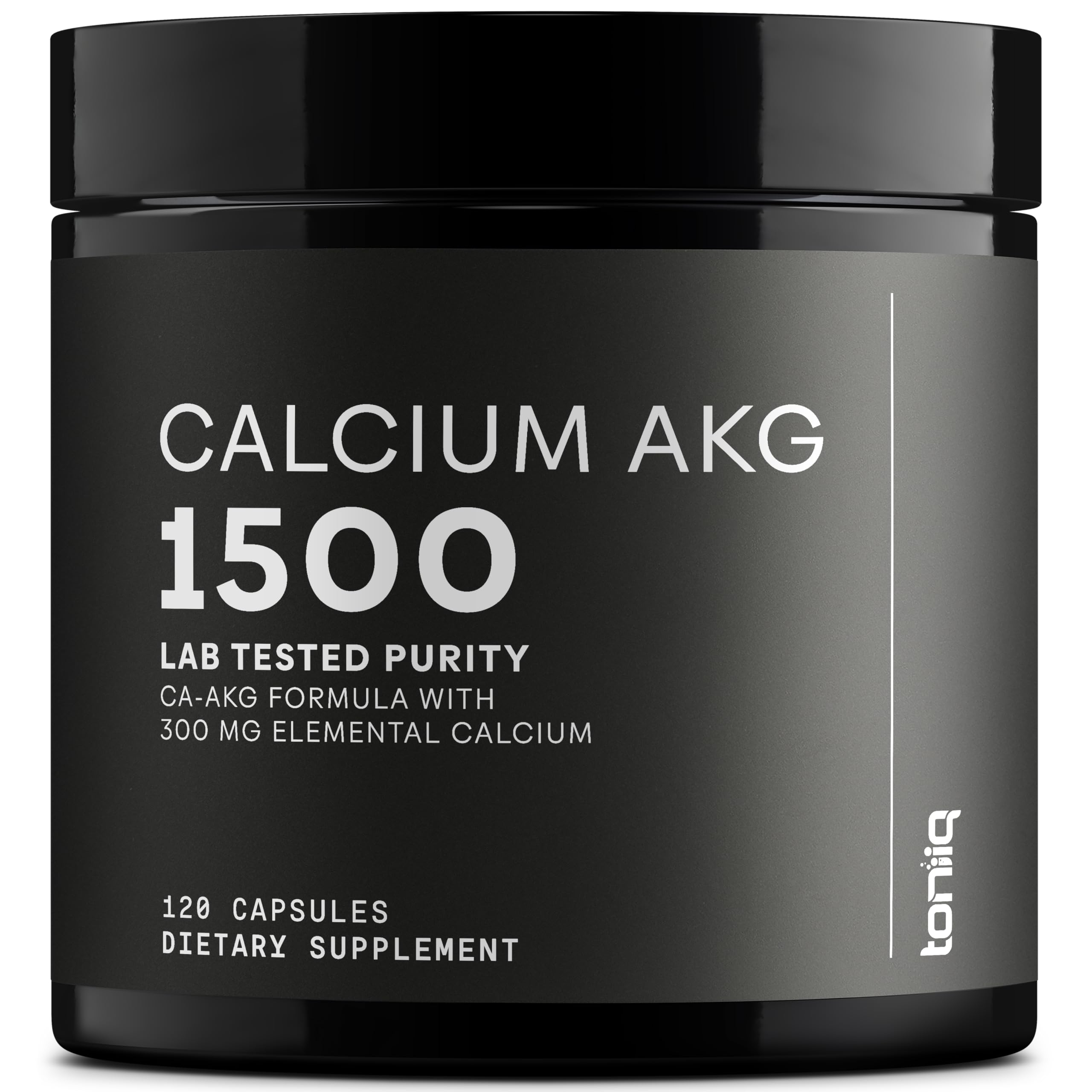 Toniiq 1500mg Ultra High Purity Ca AKG Supplement - 99%+ Highly Purified and Bioavailable Calcium Alpha-Ketoglutarate - Calcium AKG Longevity Supplement - 120 Ca-AKG Vegetarian Capsules Toniiq uk supplements