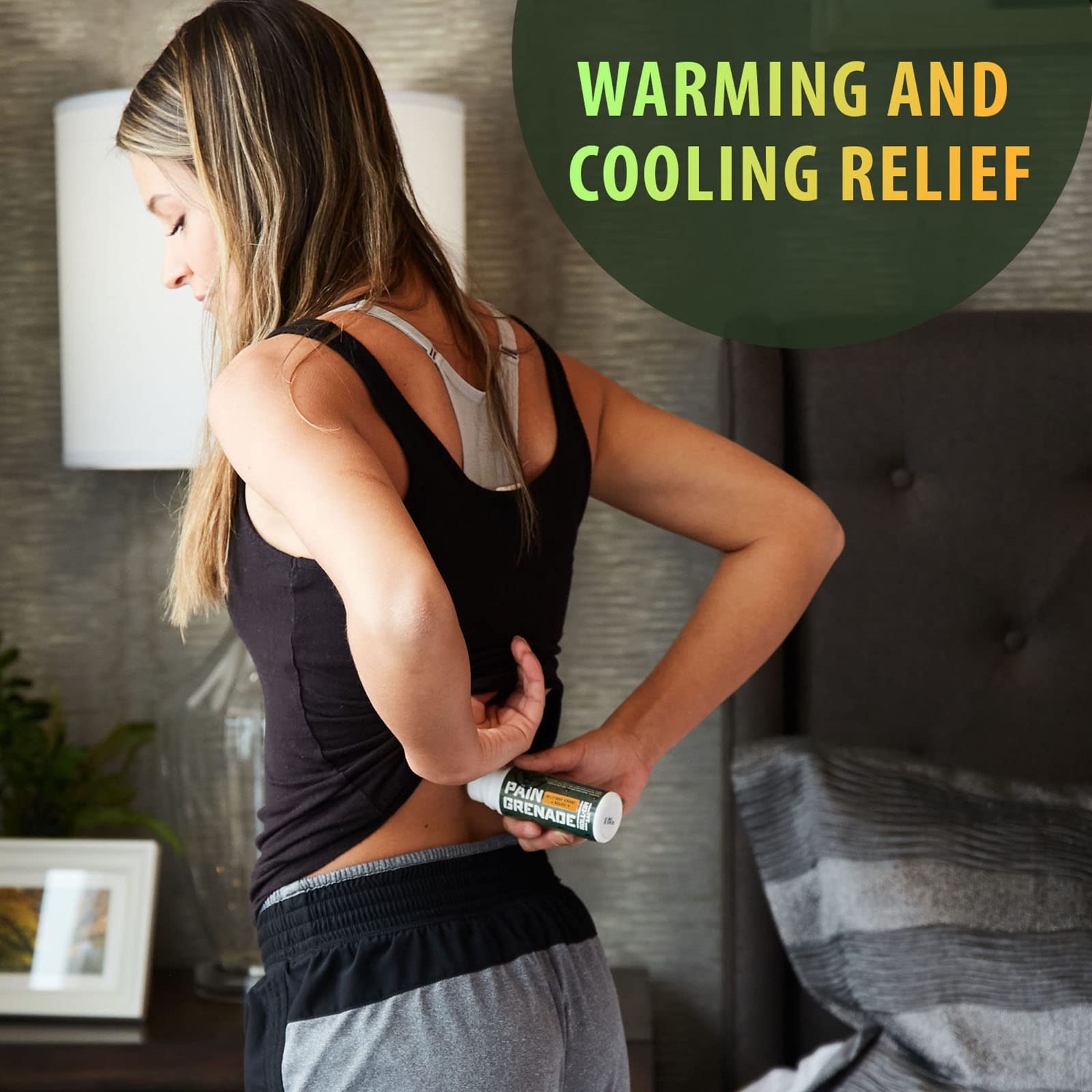 Plant Powered Roll-On Gel by Pain Grenade - Cooling and Warming Gel with Arnica, Menthol, Camphor, Glucosamine, and Other All Natural Botanicals - 3 - Pack M PAIN MANAGEMENT TECHNOLOGIES uk supplements