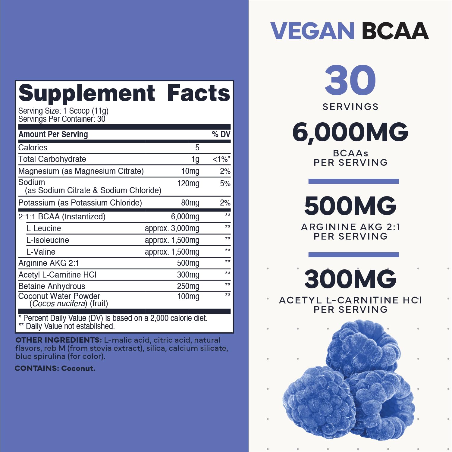 Type Zero Ultra Clean Vegan BCAA Powder + Electrolytes (Blue Raspberry | 6G) 2:1:1 Sugar-Free/No Sucralose BCAAs Amino Acids Supplement - BCAA Vegan Amino Acids After Workout Drink, 30 Servings Type Zero uk supplements