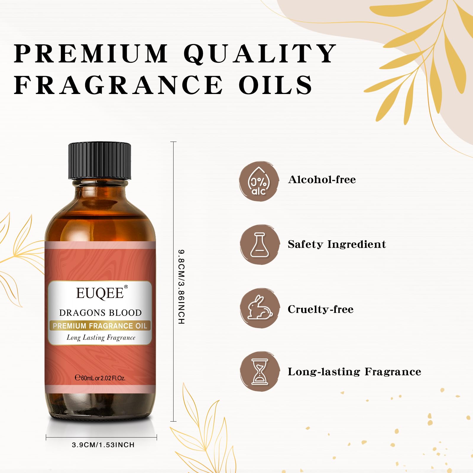 EUQEE Dragons Blood Fragrance Oils, 60ml Scent Essential Oils with Glass Dropper for Diffusers EUQEE uk supplements