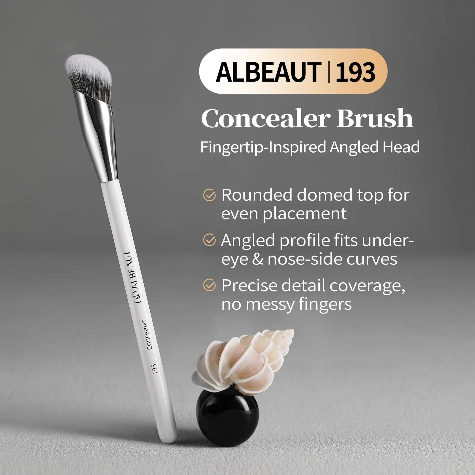 Albeaut Concealer Brush, Angled Under Eye Makeup Small Foundation Precision Face Blending Brush (193 concealer brush) ALBEAUT uk supplements