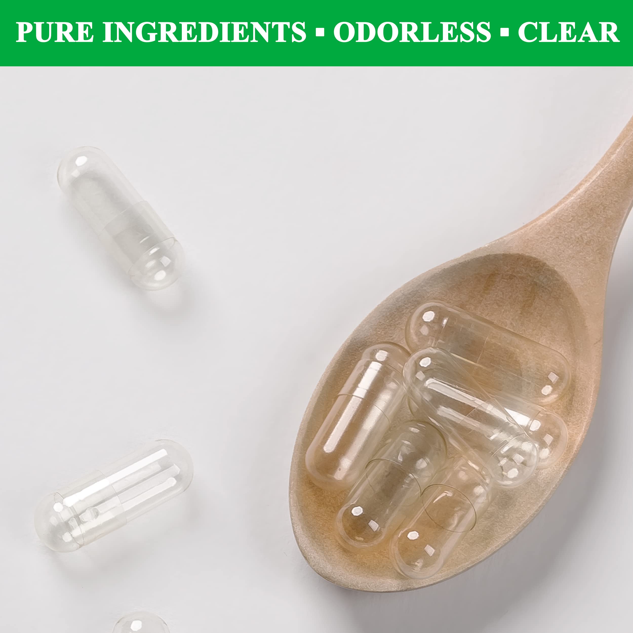 wananfu Size 0 Empty Capsules Vegetarian (100 Count) Bundle with Micro Lab Spoon, Clear Fillable Veggie Pill Capsules Size 0 for Making Your Own Supplements wananfu uk supplements