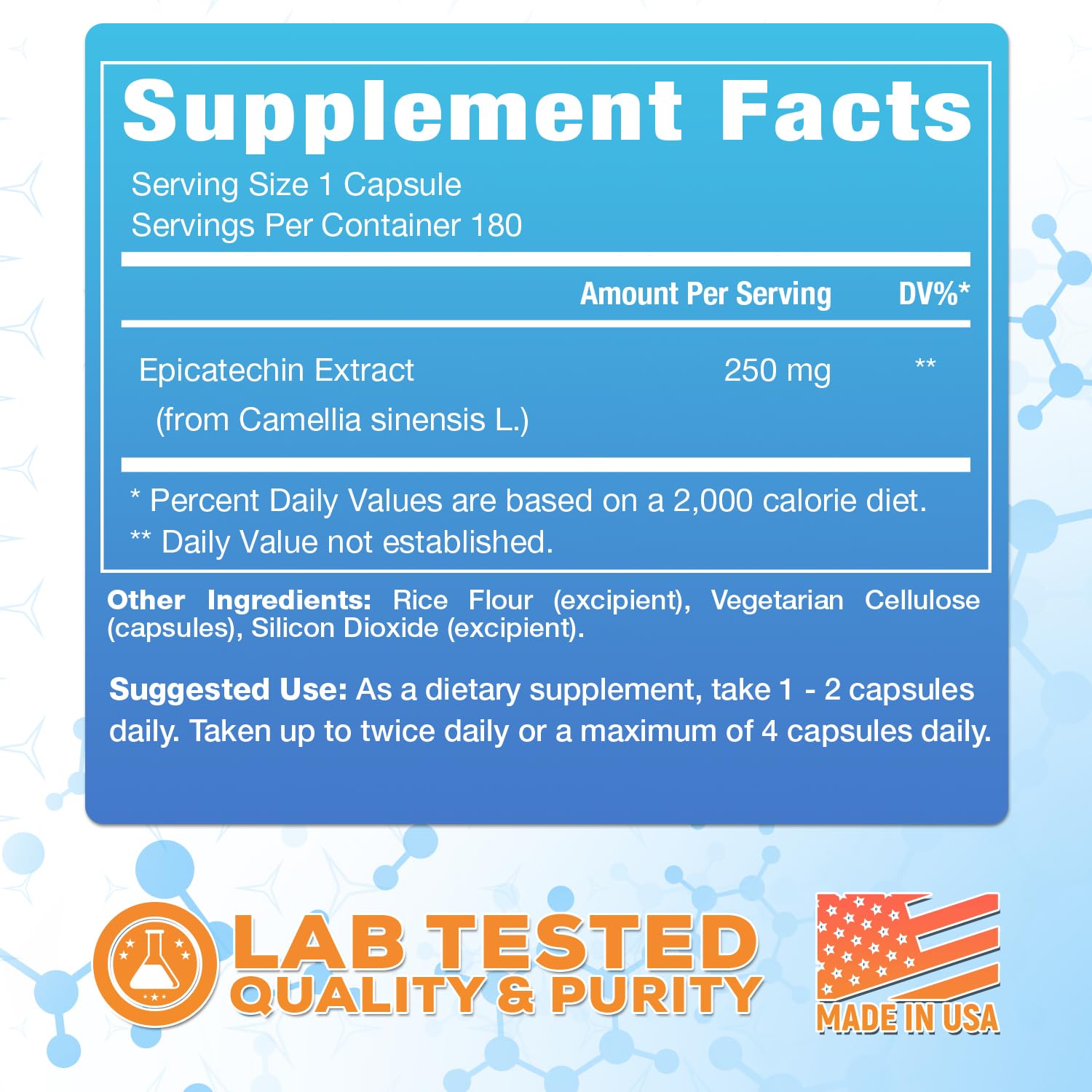 Muscle Empire Epicatechin Extract Capsules | EPI 250mg | 180 Pill Count | Supports Lean Muscle Empire uk supplements